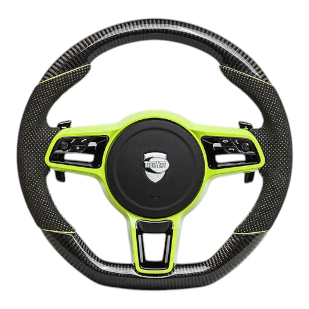 TECHART 097.430.372.CCC TECHART 3-Spokes Steering Wheel Type PDK, Leather for PORSCHE 911 Carrera 4/S/4S/GTS/4 GTS/Turbo/Turbo S/GT3/GT3 Touring (991.1) Photo-0 