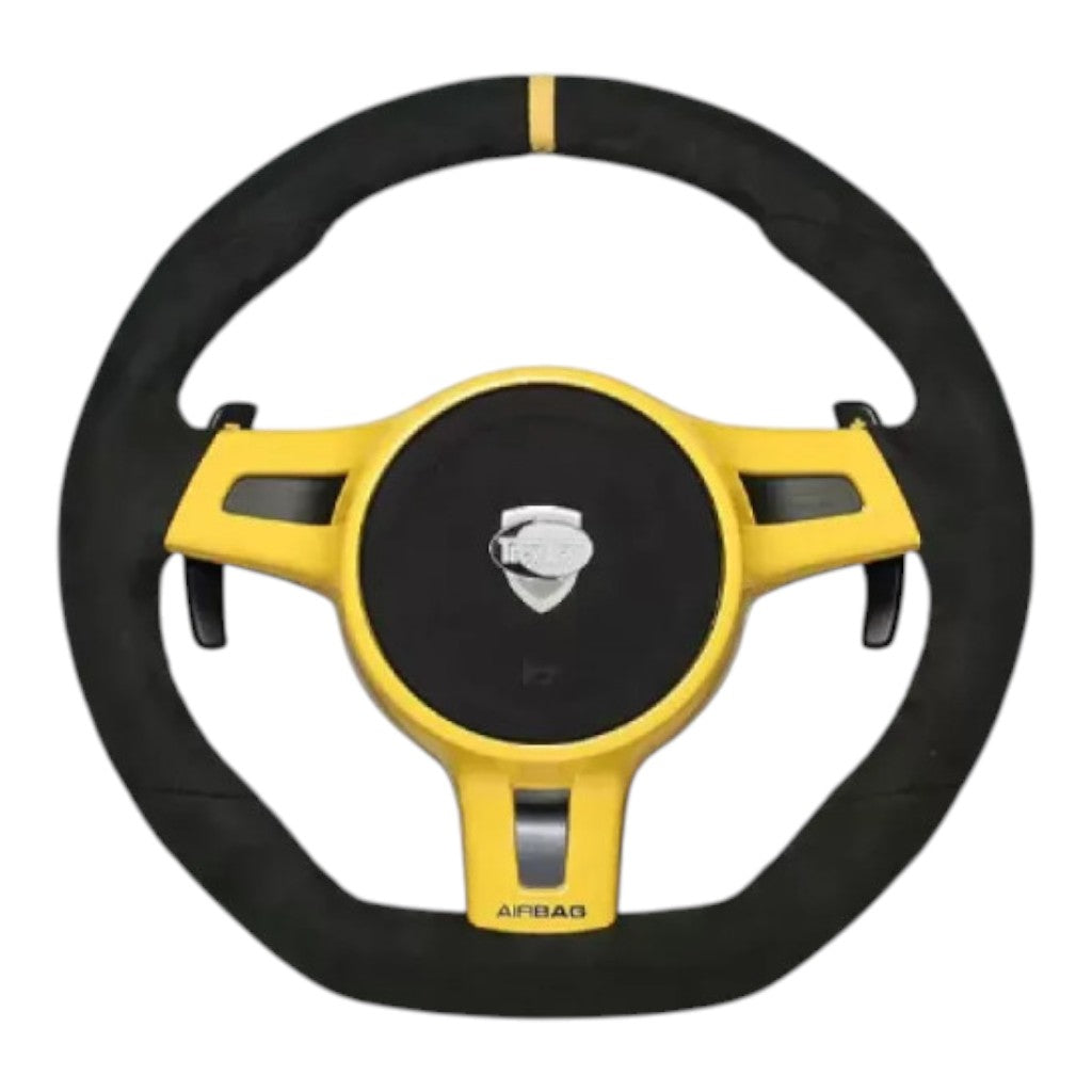 TECHART 097.430.375.CCC TECHART 3-Spokes Steering Wheel Type 5, Leather for PORSCHE 911 Carrera 4/S/4S/GTS/4 GTS (991.1) Photo-0 