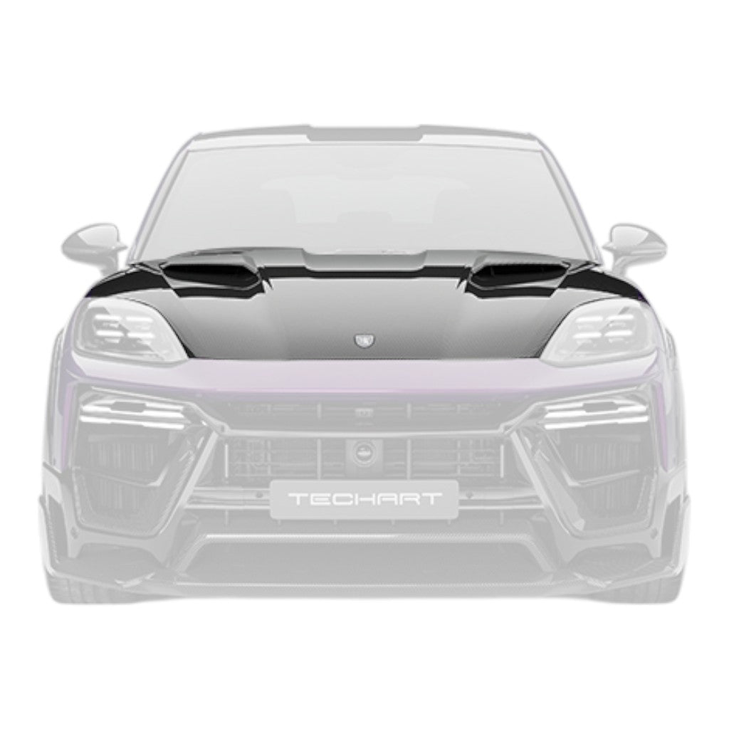TECHART 09Y.121.198.009M Aero Engine Hood (Carbon), Visible Carbon Matte for PORSCHE Cayenne (E3.2) Photo-0 
