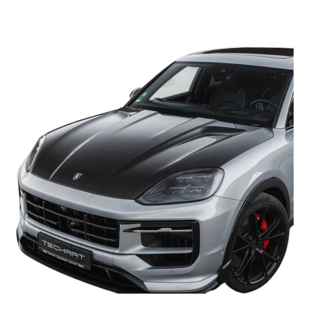 TECHART 09Y.121.198.009M Aero Engine Hood (Carbon), Visible Carbon Matte for PORSCHE Cayenne (E3.2) Photo-4 
