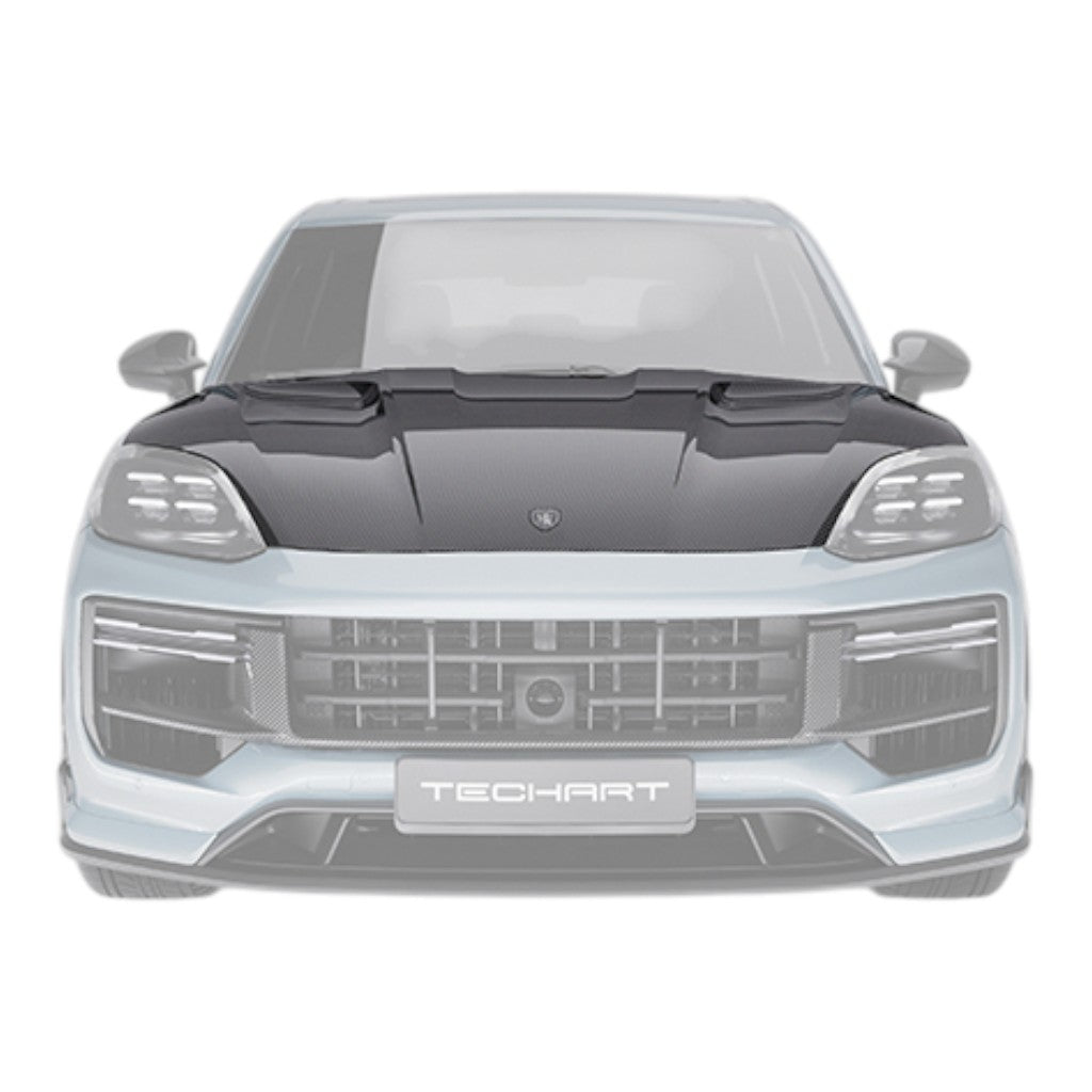 TECHART 09Y.121.199.009M Aero Engine Hood, Visible Carbon Matte for PORSCHE Cayenne (E3.2) Photo-0 