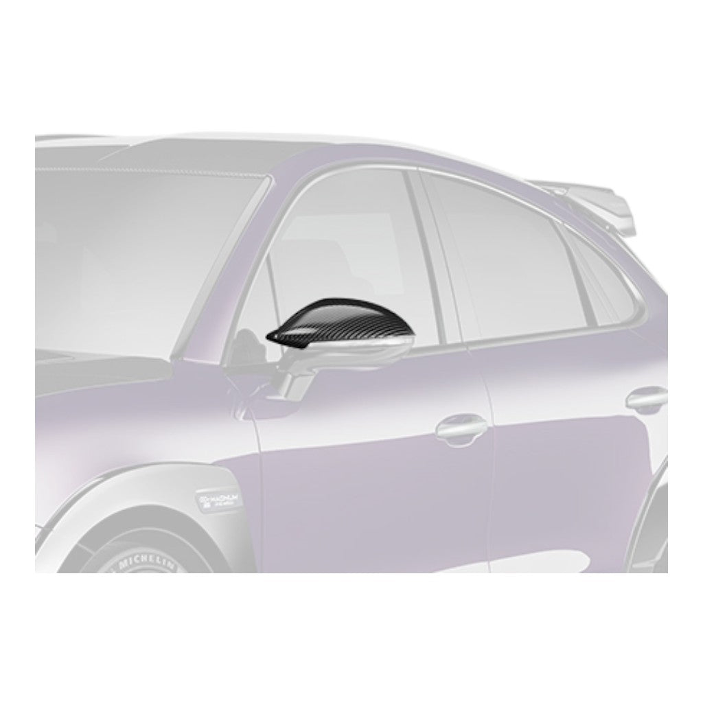 TECHART 09Y.121.320.009G Side Mirror Trims (LHD), Carbon Glossy for PORSCHE Cayenne (E3.1/E3.2) Photo-1 