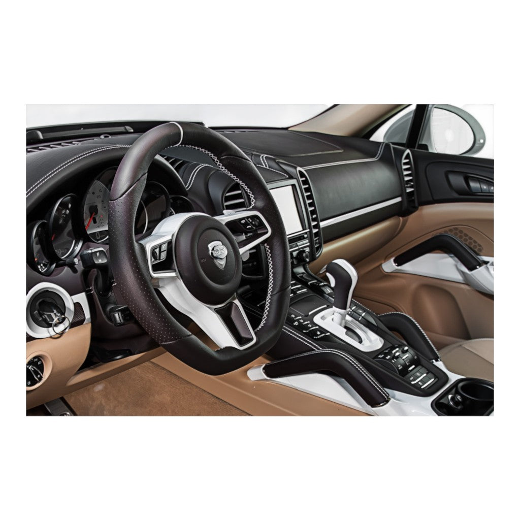 TECHART 09Y.430.376.CCC 3-Spokes Steering Wheel Type 6, Custom Color for PORSCHE Cayenne (E3.1/E3.2) Photo-1 