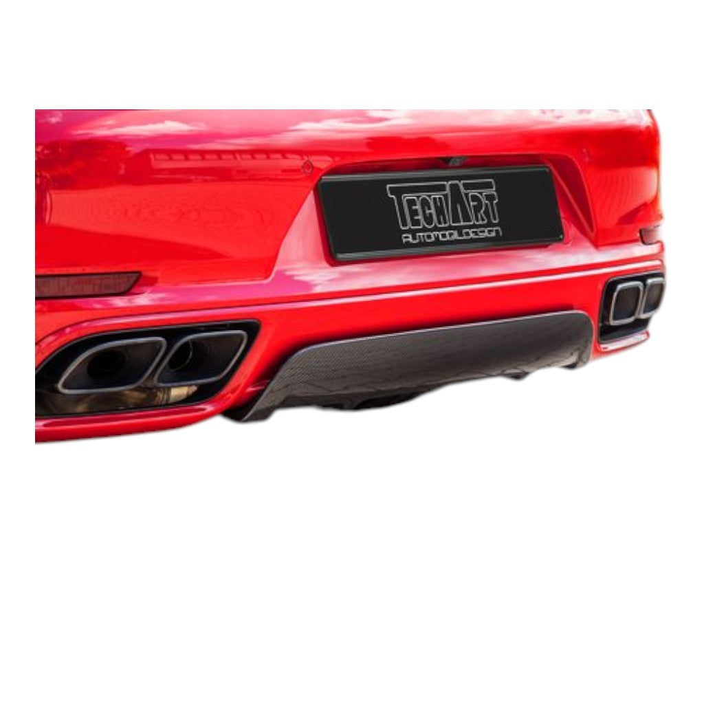 TECHART +91.310.970.009 V01: Exhaust System Tailpipes, Black Chrome for PORSCHE 911 Turbo/Turbo S (991) Photo-2 