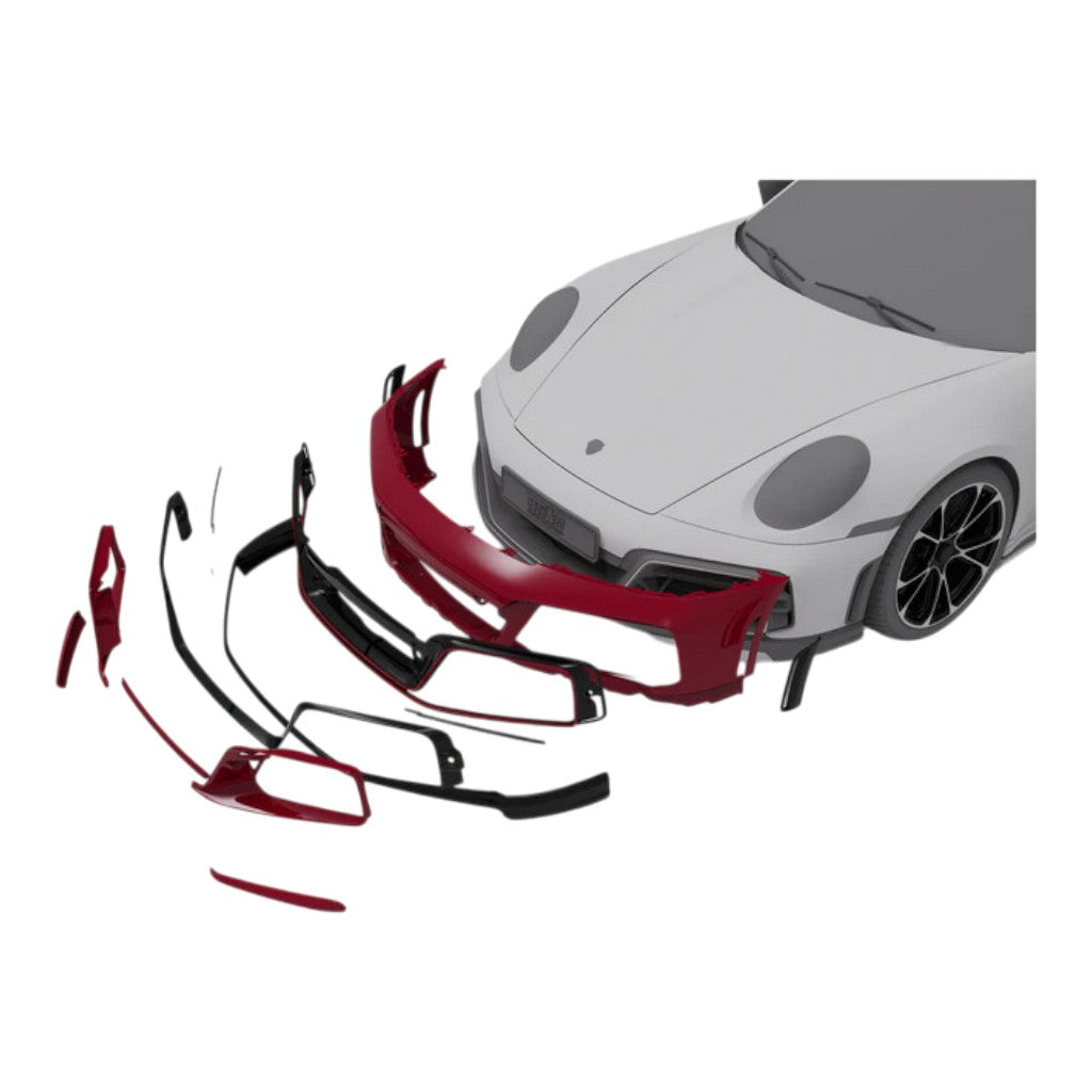 TECHART +92.100.181.115 V02: Apron Insert, Carbon Matte for PORSCHE 911 Turbo / Turbo S (992.1) Photo-1 