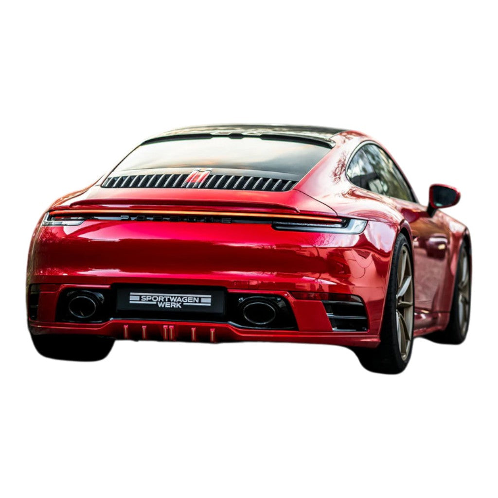 TECHART +92.100.500.103 V01: Diffuser Fins, Custom Color for PORSCHE 911 Carrera 4/T/S/4S/GTS/4 GTS (992.1) Photo-3 