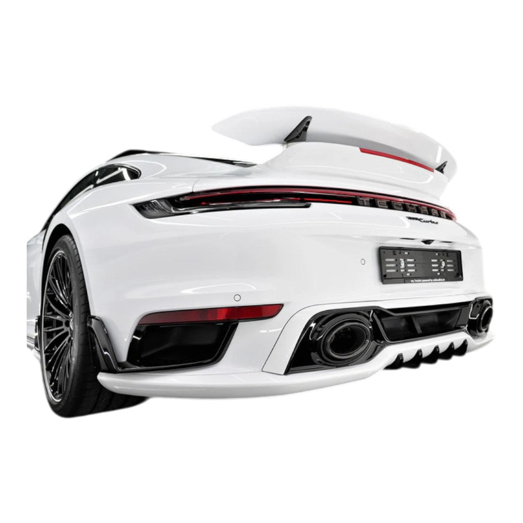 TECHART +92.100.580.115 V03: Rear Diffuser Insert, Visible Carbon Matte for PORSCHE 911 Turbo/Turbo S (992.1) Photo-3 