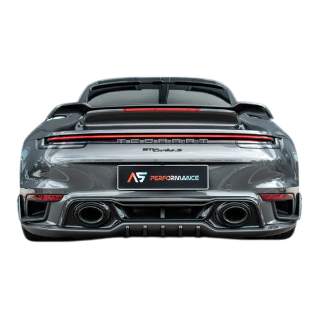 TECHART +92.100.580.115 V03: Rear Diffuser Insert, Visible Carbon Matte for PORSCHE 911 Turbo/Turbo S (992.1) Photo-6 