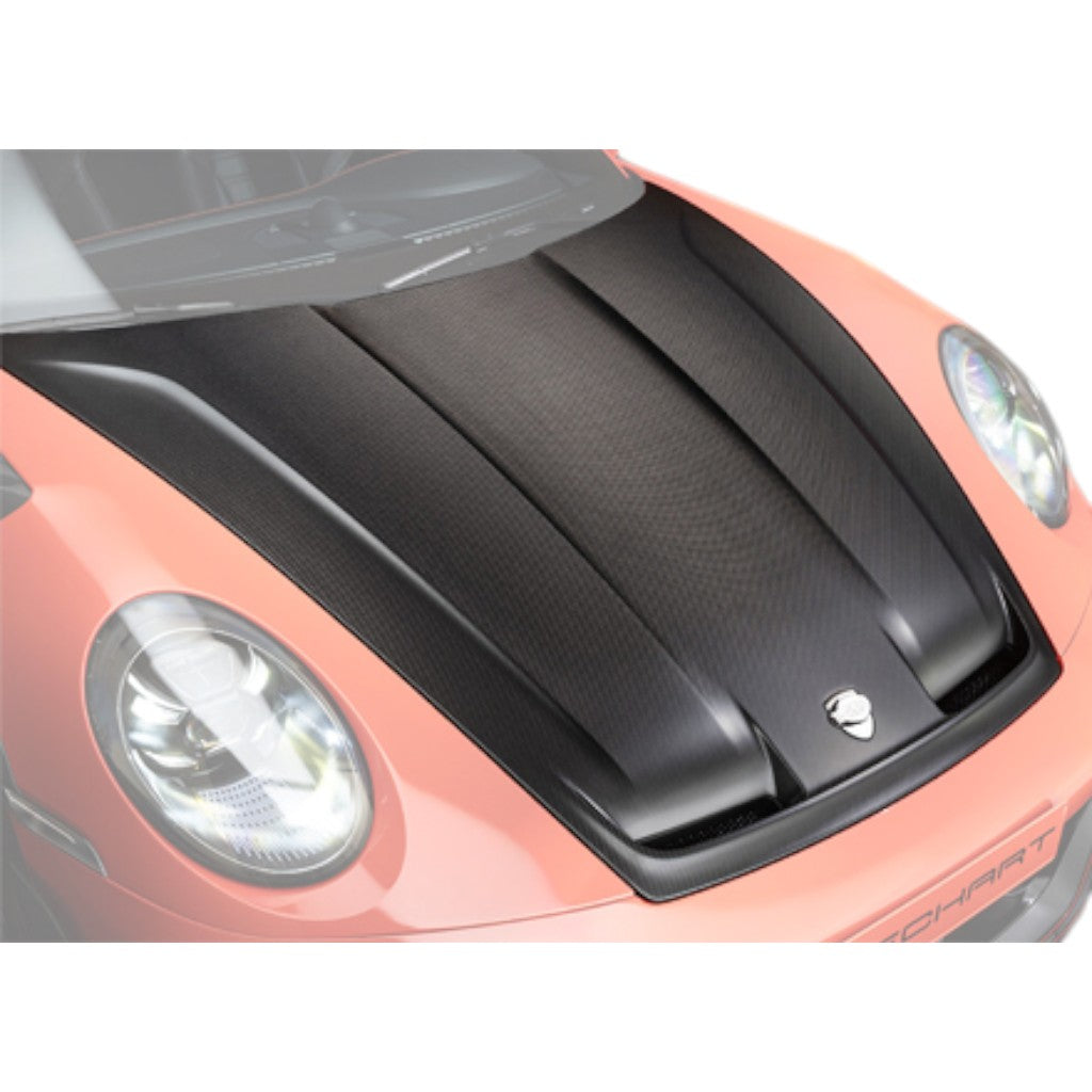 TECHART +92.121.198.003 V01: Aero Hood , Visible Carbon, Blank for PORSCHE 911 Carrera 4/T/S/4S/GTS/4 GTS/Turbo S/GT3/GT3 Touring (992)/ Turbo/Dakar (992.1) Photo-0 