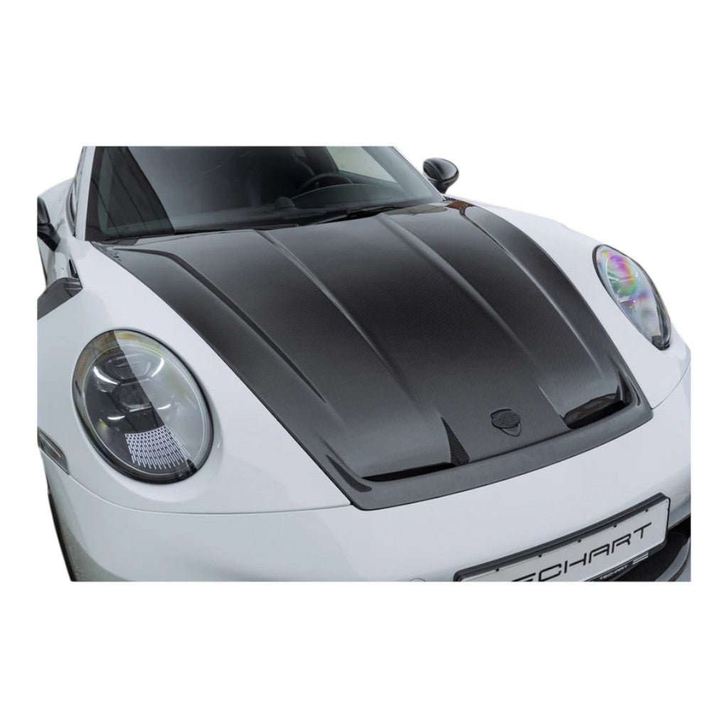 TECHART +92.121.198.022 V02: Aero Hood Conversion Kit, with Through-Flow Air Shaft for PORSCHE 911 Turbo S (992) / Turbo (992.1) Photo-0 