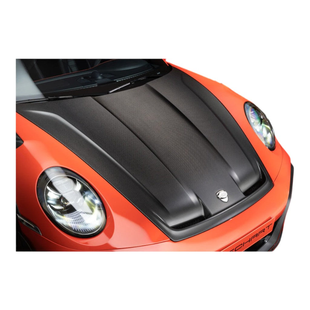 TECHART +92.121.198.023 V02: Aero Hood Conversion Kit, Non-Flow Air Shaft for PORSCHE 911 Carrera 4/T/S/4S/GTS/4 GTS/Turbo S (992)/ Turbo (992.1) Photo-0 