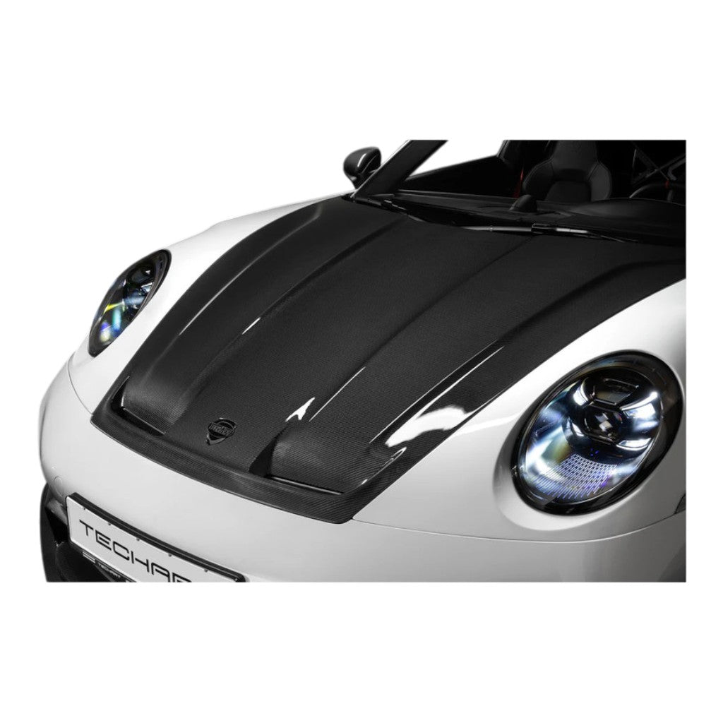 TECHART +92.121.199.003 V01: Aero Hood,Visible Carbon, Blank for PORSCHE 911 Carrera 4/T/S/4S/GTS/4 GTS/Turbo S/GT3/GT3 Touring (992)/ Turbo/Dakar (992.1) Photo-8 