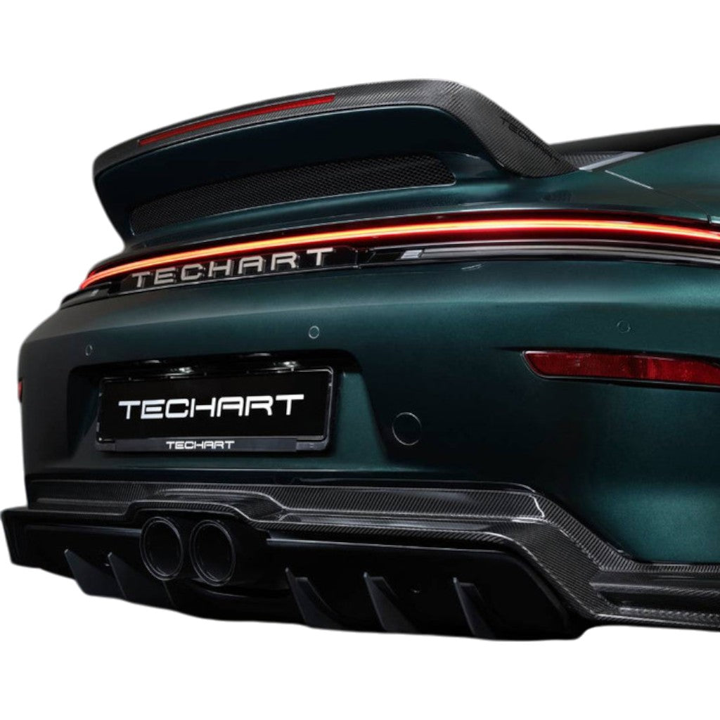 TECHART +92.121.820.200G V01: Rear Spoiler III, Visible Carbon Glossy for PORSCHE 911 Carrera 4/T/S/4S/GTS/4 GTS/GT3 Touring (992)/Dakar (992.1) Photo-4 
