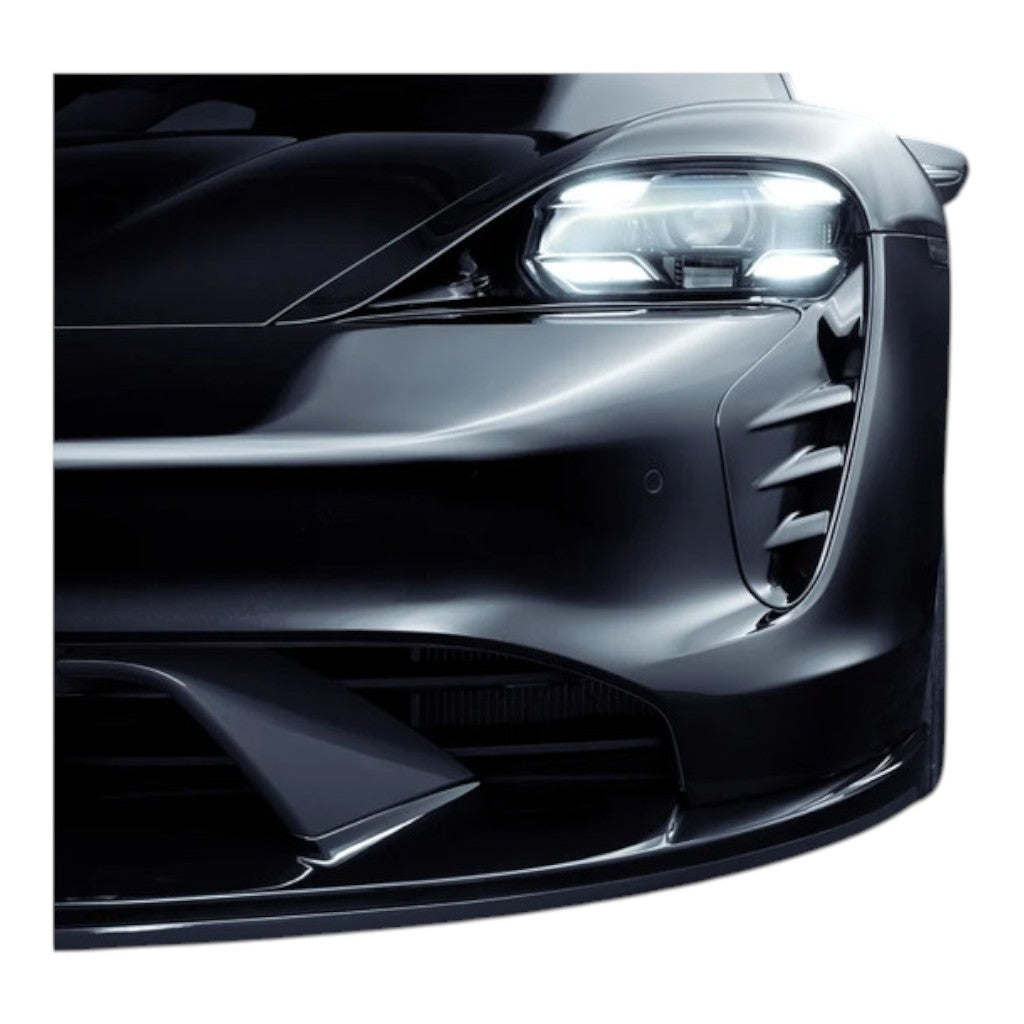 TECHART +9J.121.100.002 V01: Front Spoiler I, Visible Carbon, Glossy for PORSCHE Taycan (9J1) Photo-2 