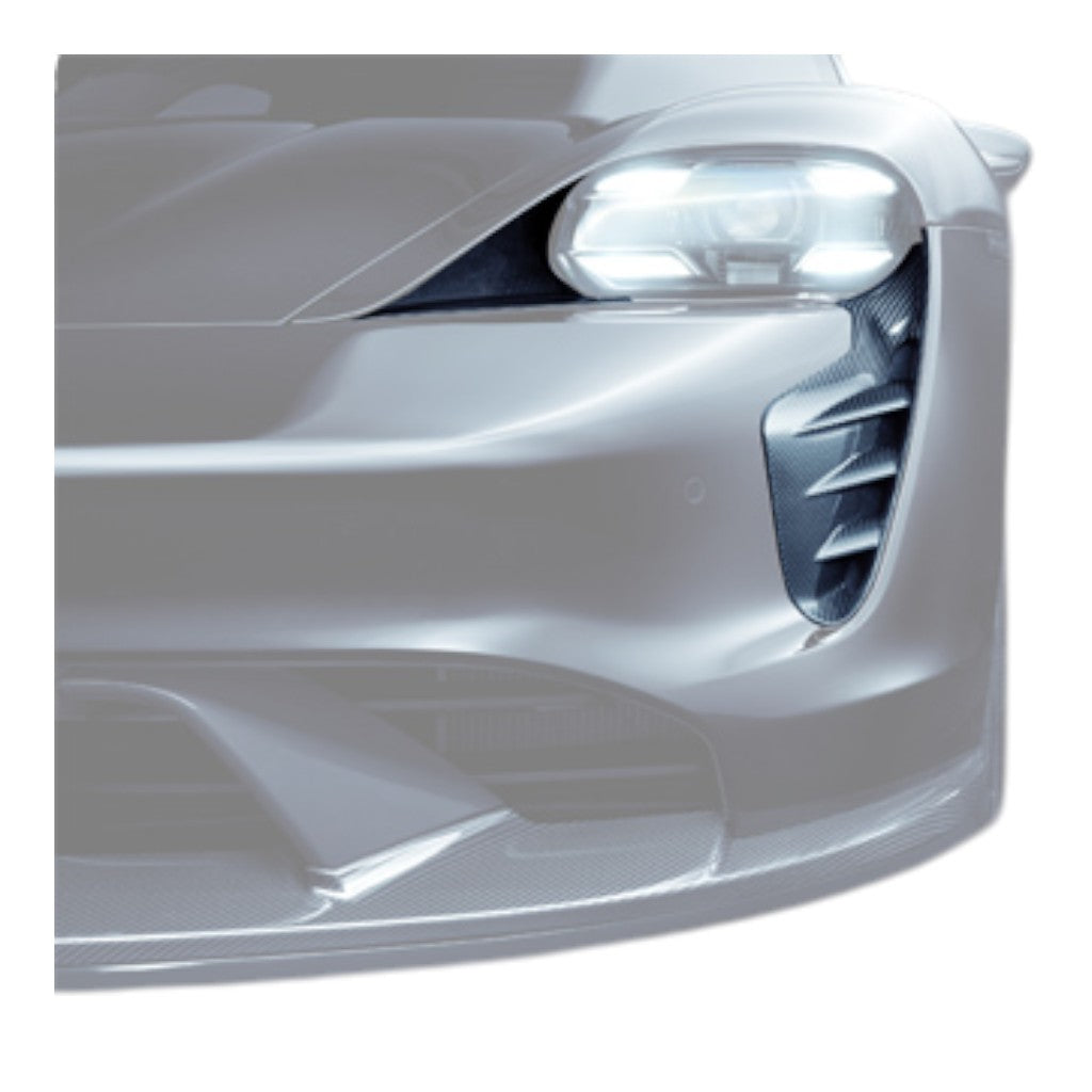 TECHART +9J.121.170.002 V01: Air Curtain, Visible Carbon Glossy for PORSCHE Taycan 4S/Turbo/Turbo S/CrossTurismo/SportTurismo (9J1.1) Photo-1 