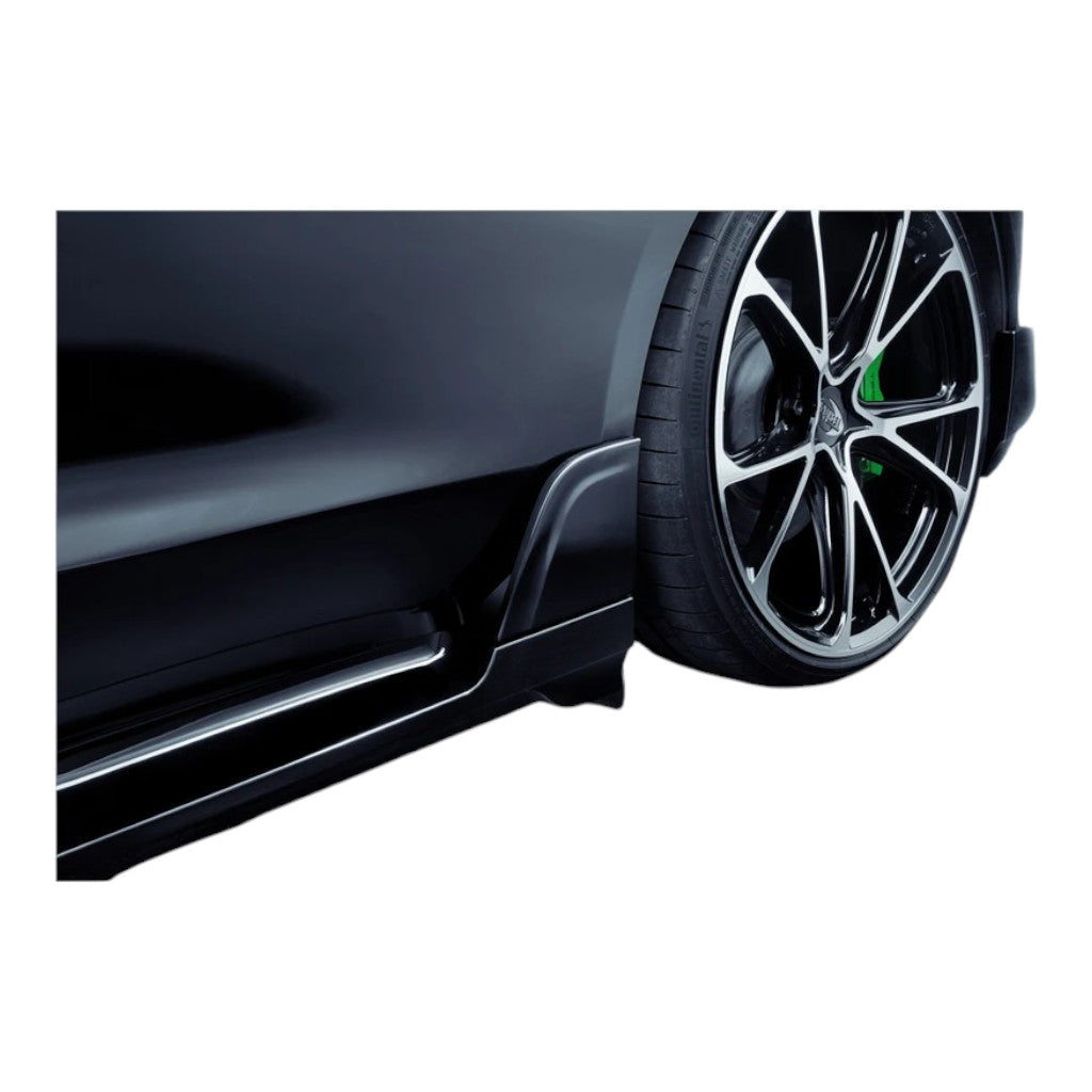 TECHART +9J.121.350.003 V01: Side Skirts with Fin in Visible Carbon, Matte for PORSCHE Taycan (9J1) Photo-2 