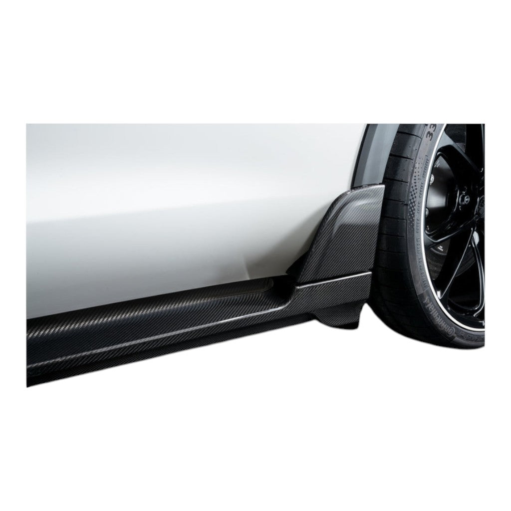 TECHART +9J.121.350.003 V01: Side Skirts with Fin in Visible Carbon, Matte for PORSCHE Taycan (9J1) Photo-4 