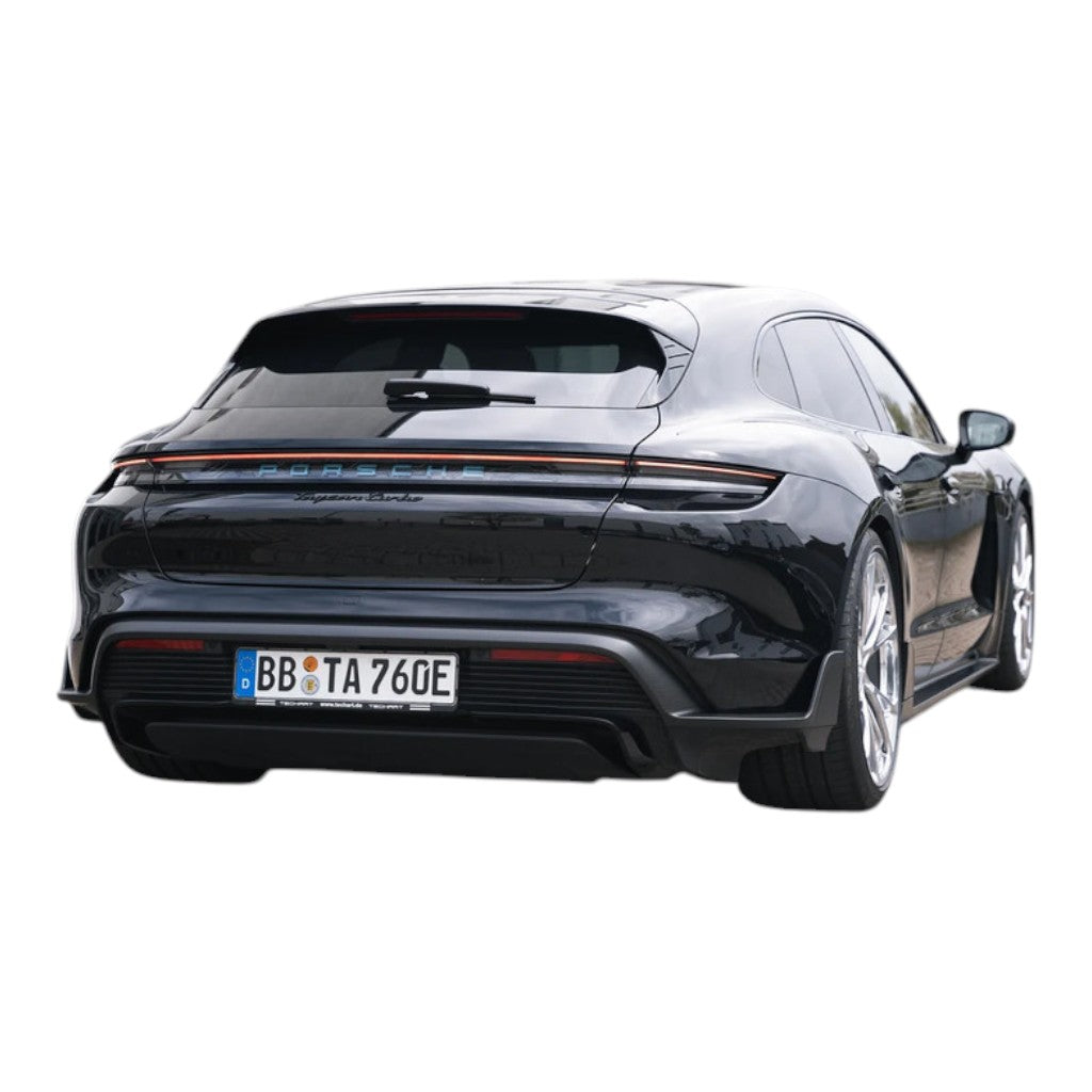 TECHART +9J.121.500.003 V01: Diffuser Frame with Fins in Visible Carbon, Matte for PORSCHE Taycan (9J1) Photo-8 