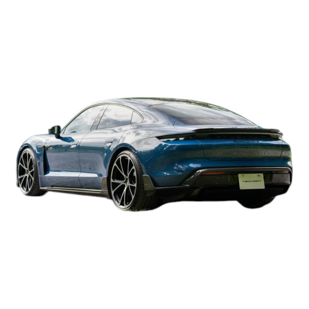 TECHART +9J.121.800.003 V01: Rear Spoiler I in Visible Carbon, Matte for PORSCHE Taycan 4S/GTS/Turbo/Turbo S (9J1) Photo-9 