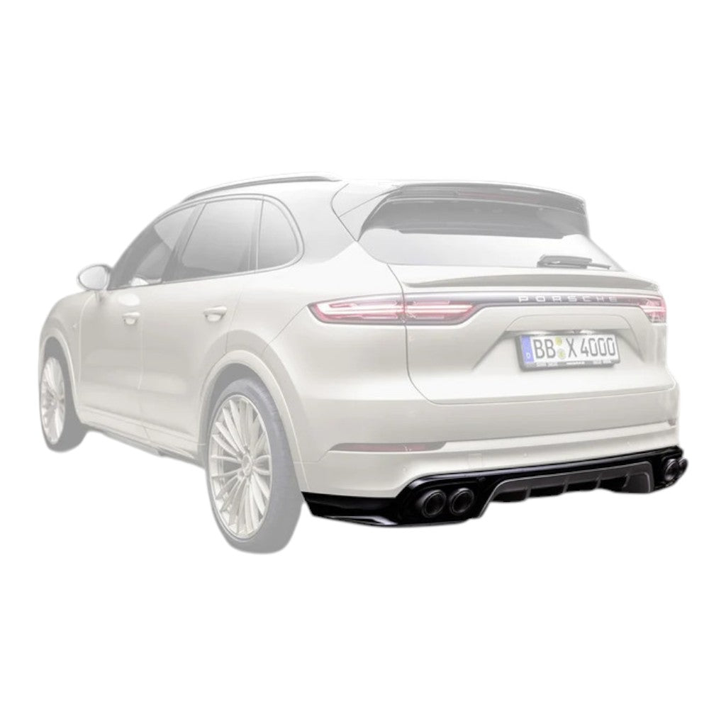 TECHART +9Y.100.056.000 V02: Rear Apron For Vehicles with Trailer Hitch for PORSCHE Cayenne (E3.1/E3.2) Photo-2 
