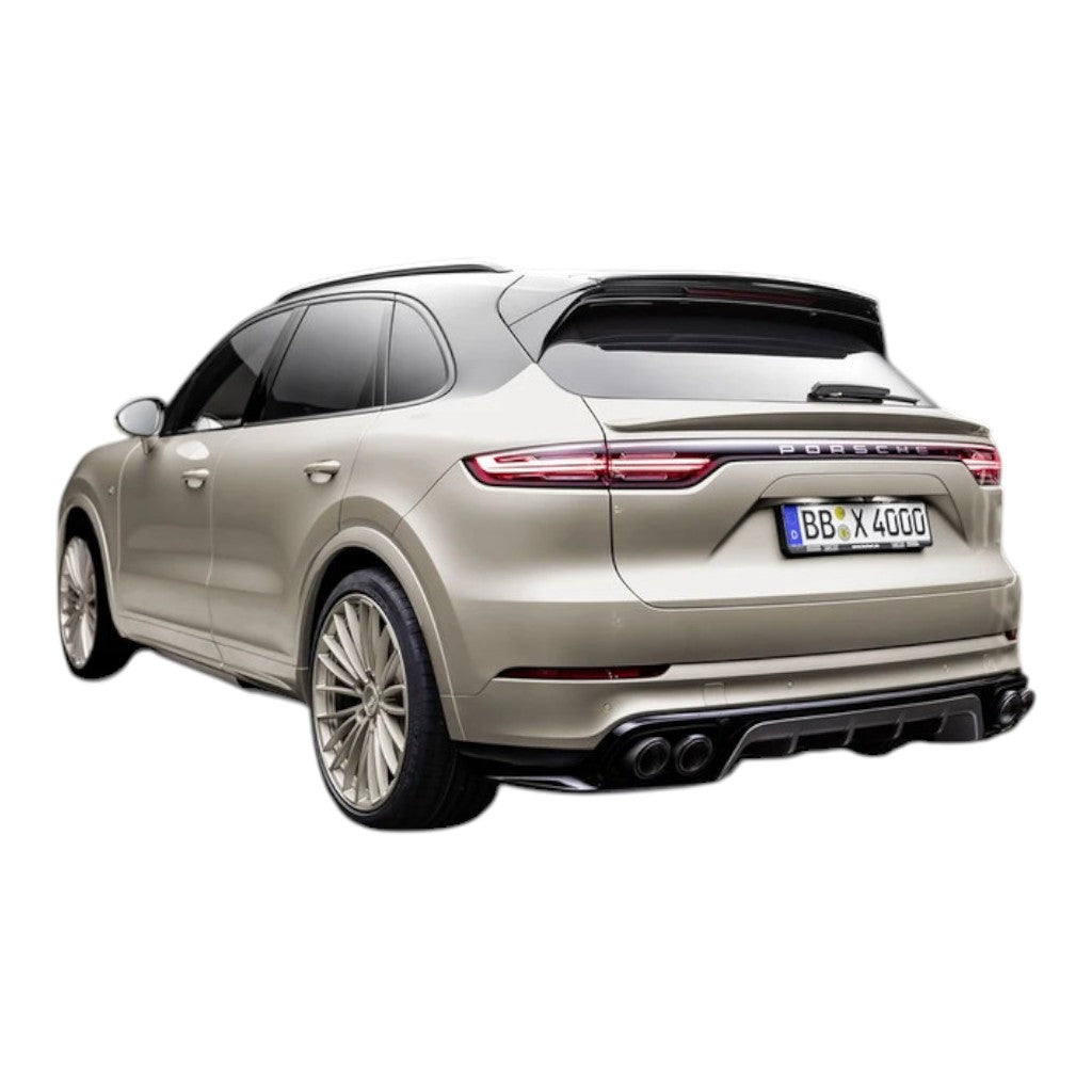 TECHART +9Y.100.056.000 V02: Rear Apron For Vehicles with Trailer Hitch for PORSCHE Cayenne (E3.1/E3.2) Photo-3 