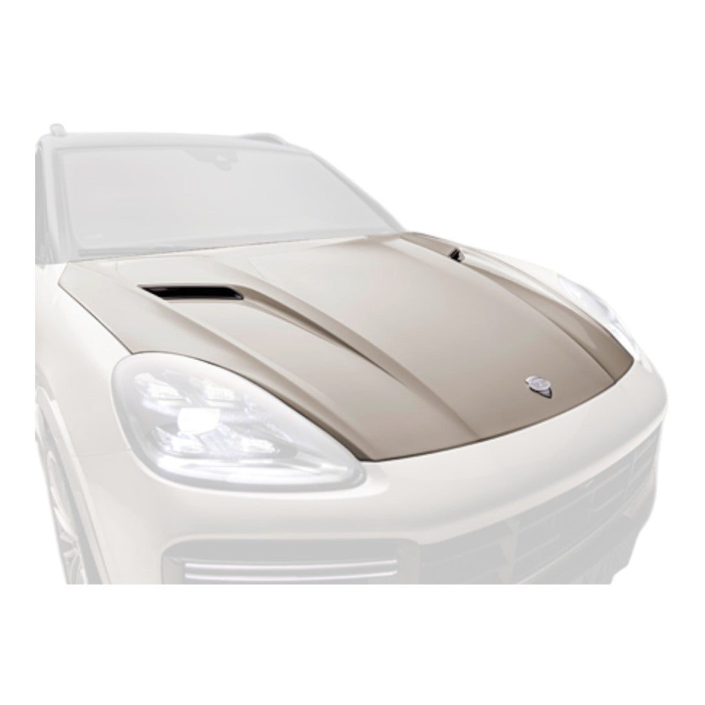 TECHART +9Y.121.001.000G-01 V01: Aero Engine Hood, Carbon, Glossy for PORSCHE Cayenne (E3.1) (Not Turbo E-Hybrid) Photo-1 