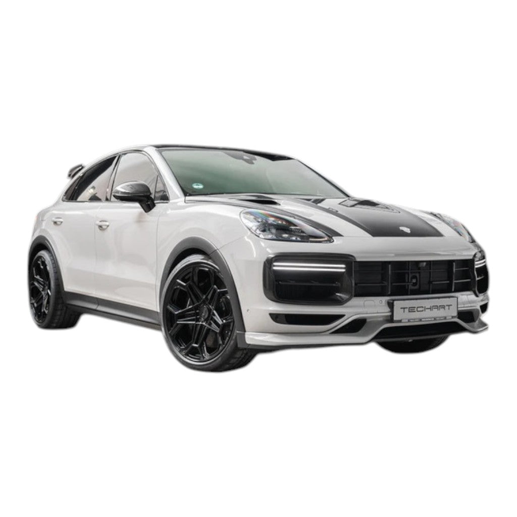 TECHART +9Y.121.001.000M-01 V01: Aero Engine Hood, Carbon, Matte for PORSCHE Cayenne (E3.1) (Not Turbo E-Hybrid) Photo-4 