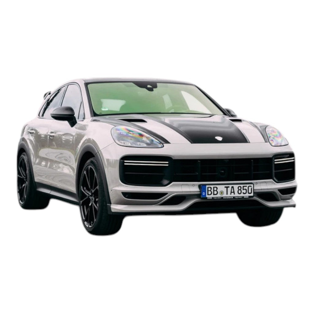 TECHART +9Y.121.001.000M-01 V01: Aero Engine Hood, Carbon, Matte for PORSCHE Cayenne (E3.1) (Not Turbo E-Hybrid) Photo-6 