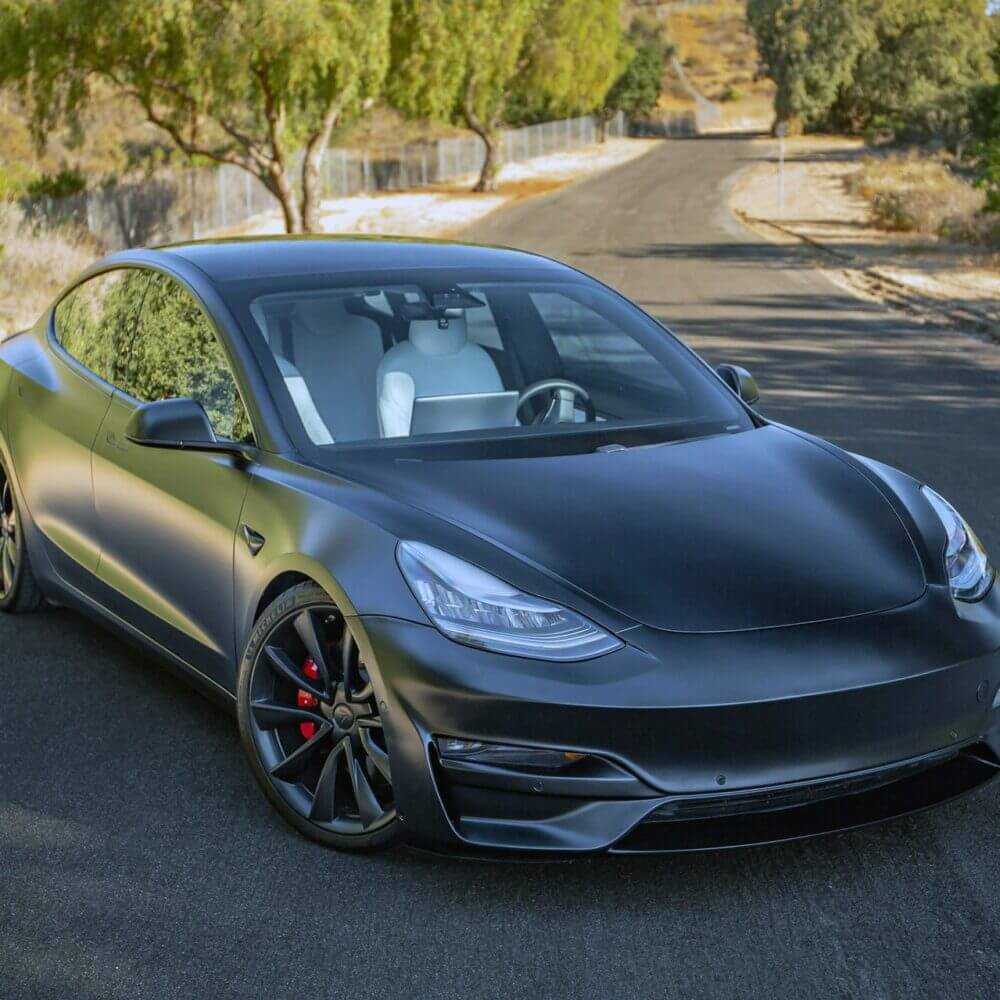 UNPLUGGED PERFORMANCE UP-M3-302-15.1 Ascension Front Fascia System, No Sensor Holes, Black for TESLA Model 3 Photo-2 