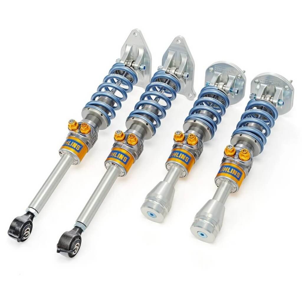 UNPLUGGED PERFORMANCE UP-MS2-361-1.1 Coilovers Pikes Peak Spec UP x Ohlins TTX (4-Way) for TESLA Model S Plaid 2021- Photo-0 