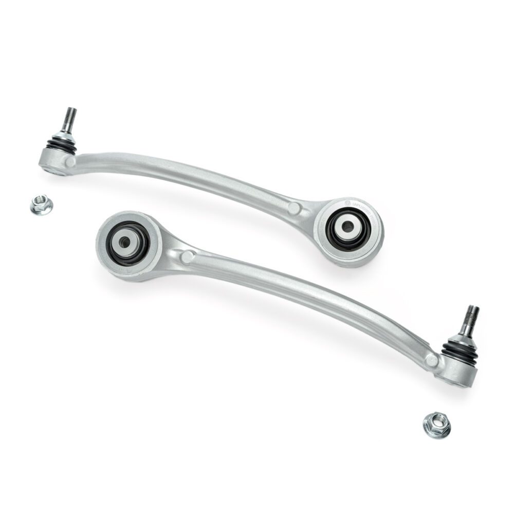 UNPLUGGED PERFORMANCE UP-MSMX-385-1.1 Front lower fore link control arms with spherical bushings left/right for TESLA Model S Plaid 2021+ Photo-0 