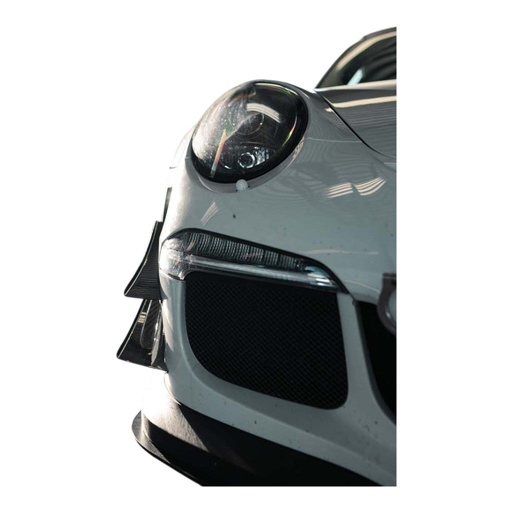 VERUS ENGINEERING A0238A-POL Dual Element Dive Plane Kit (Gloss Clear Coat) for PORSCHE 911 GT3 / GT3 RS (991.1) Photo-3 