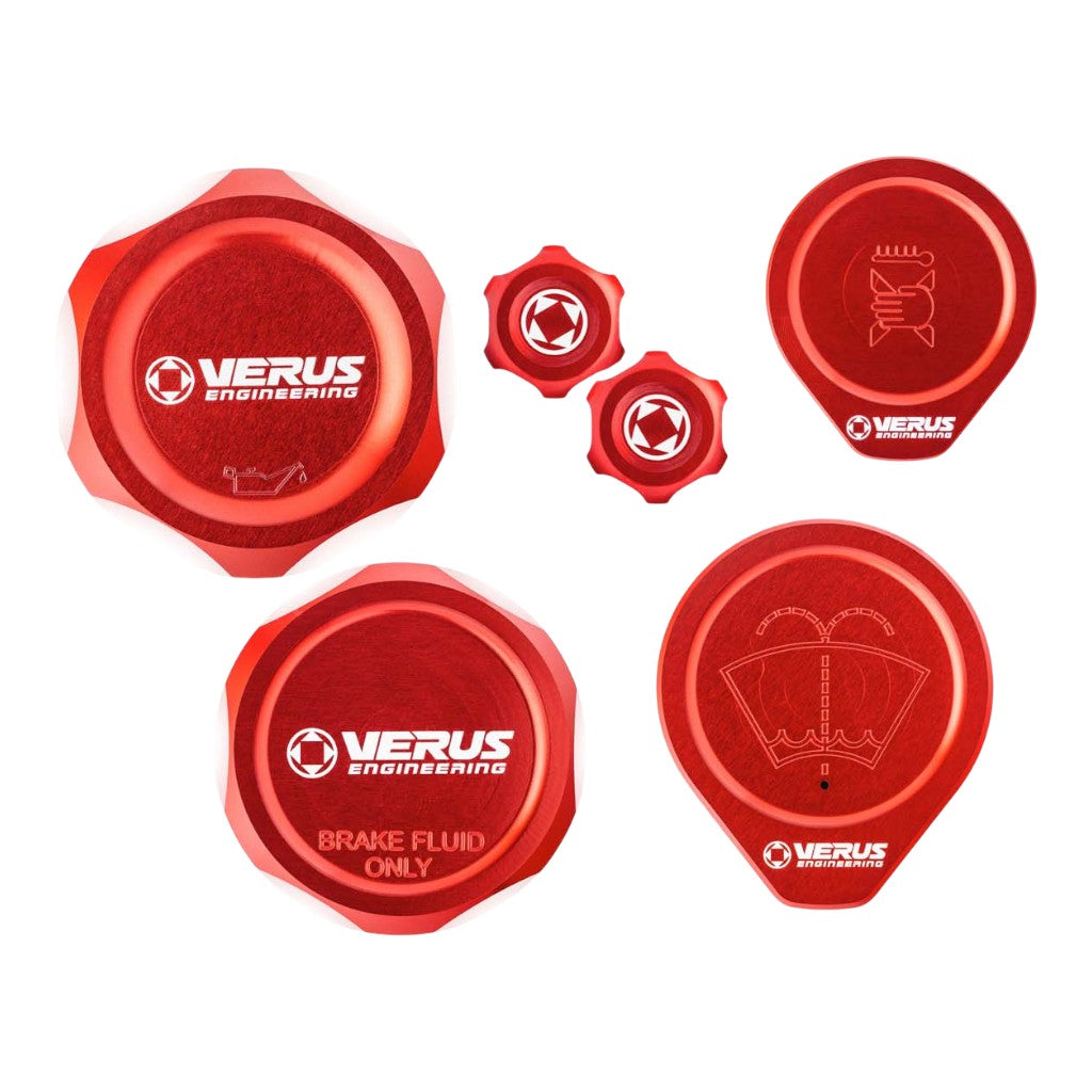 VERUS ENGINEERING A0436A-RED-FHS Engine Bay Cap Kit FHS, Red for SUBARU WRX / STI (VA) Photo-0 