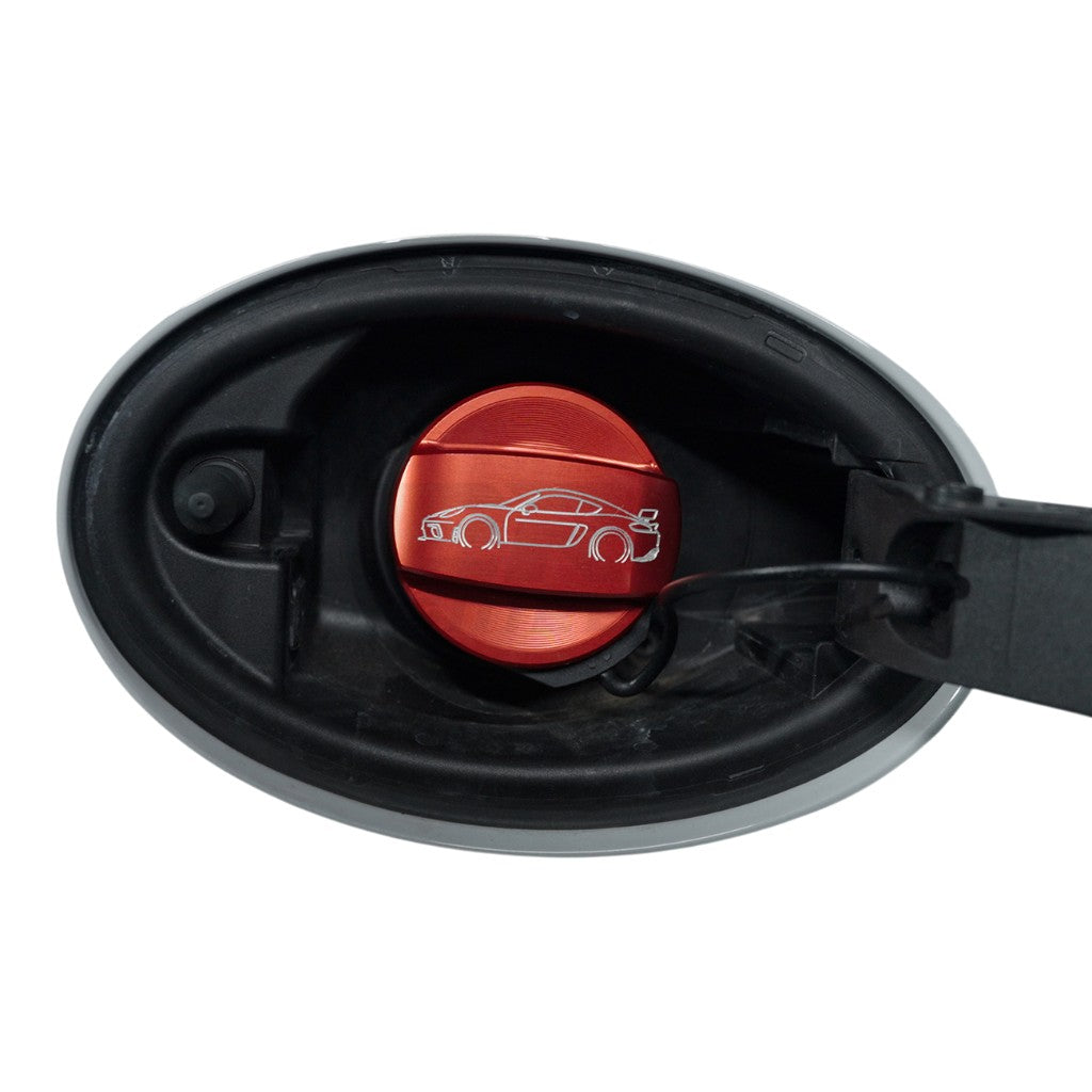 VERUS ENGINEERING A0449A-RED-992 Gas Cap Cover, Red for PORSCHE 911 GT3 (992) Photo-2 