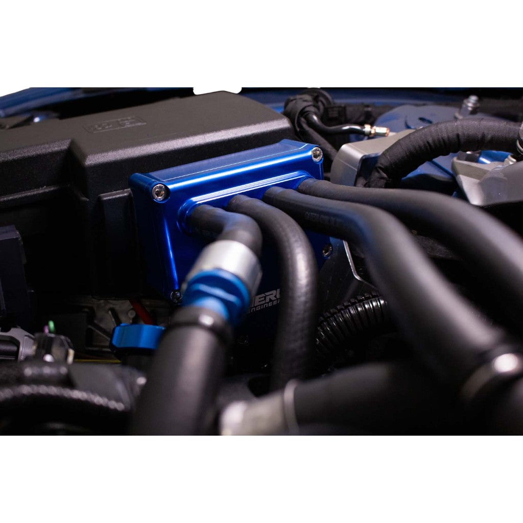 VERUS ENGINEERING A0477A-BLU Air Oil Seperator Kit, Blue for FORD Mustang GT / GT350 / GT350R (S550) Photo-2 
