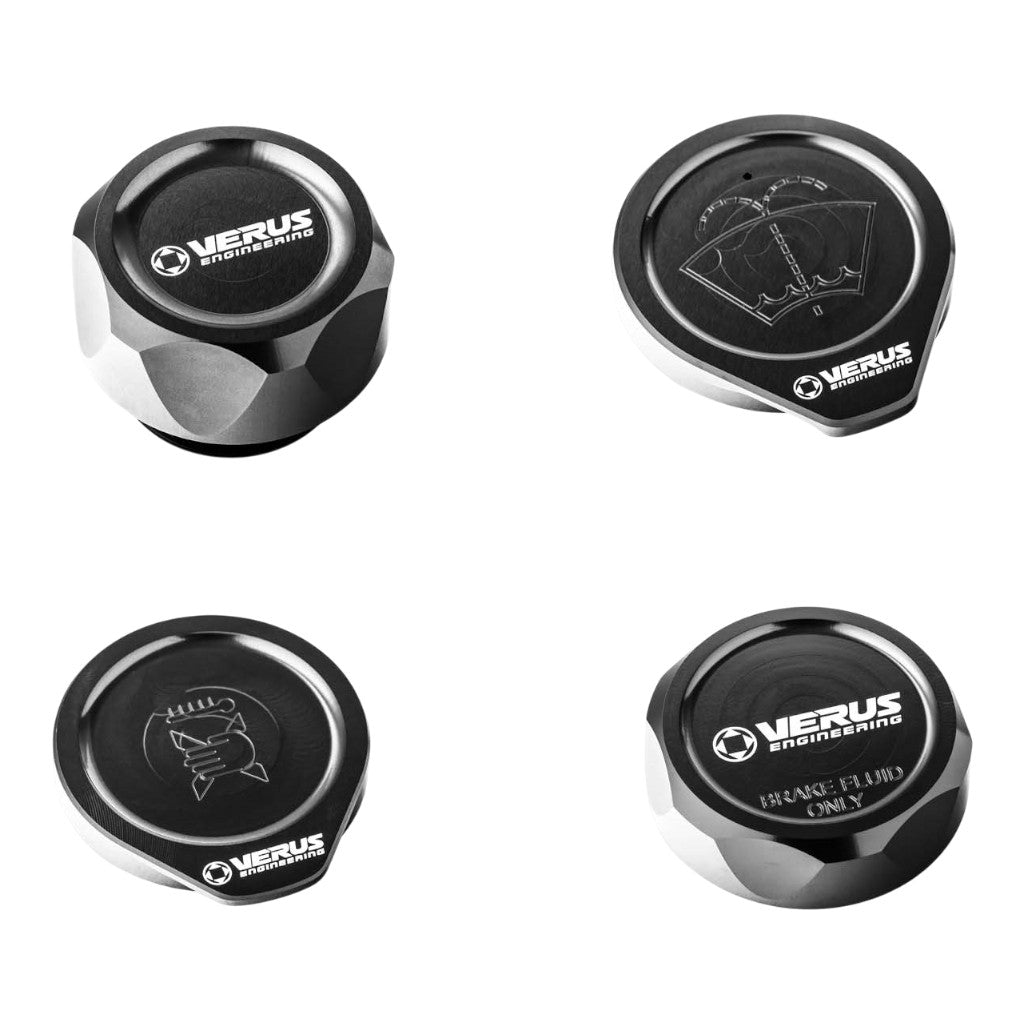 VERUS ENGINEERING A0585A-BLK-FHS Engine Bay Cap Kit FHS, Black for SUBARU WRX / STI (GR / GV) Photo-0 