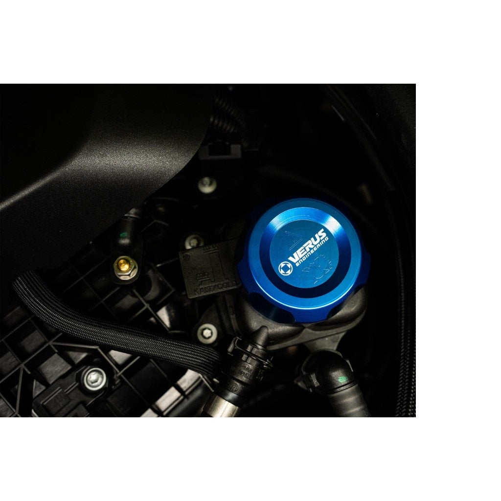 VERUS ENGINEERING A0592A-BLU Heat Exchanger Cap Cover, Blue for BMW M2 (G87) / BMW M3 (G80) / BMW M4 (G82 / G83) Photo-2 