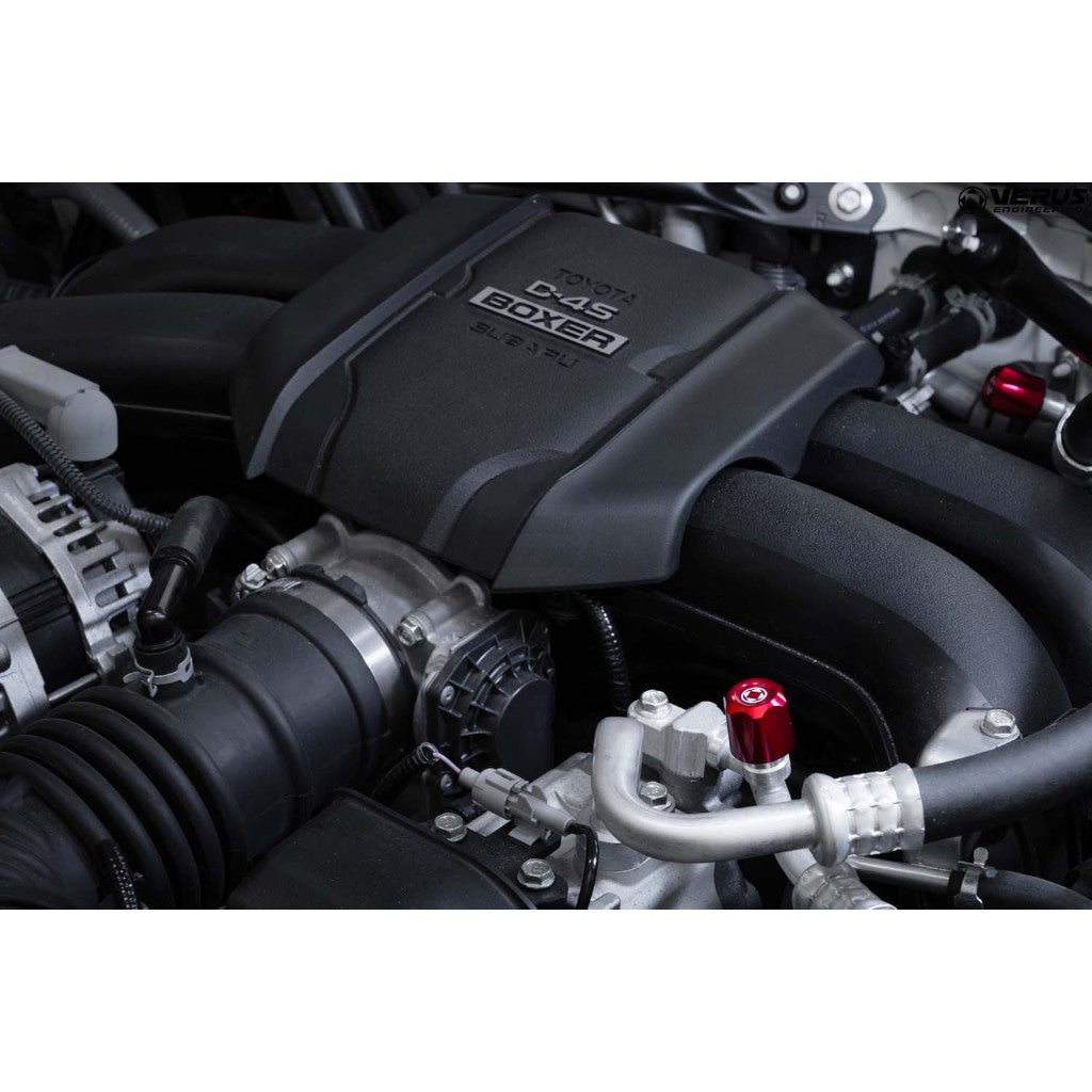 VERUS ENGINEERING A0628A-RED A/C Line Cap Kit, Red for TOYOTA GR Corolla Photo-2 