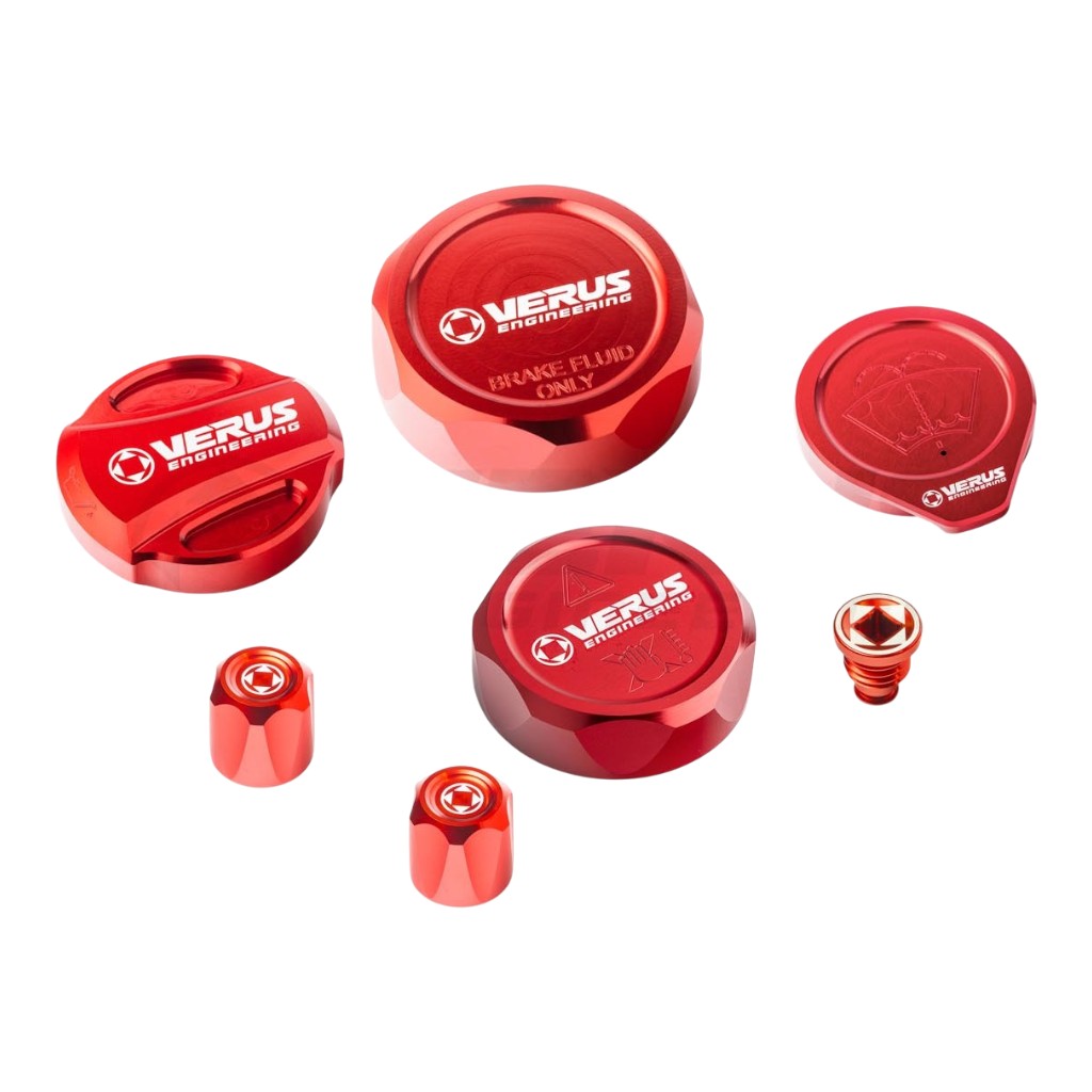 VERUS ENGINEERING A0687A-RED-RLA Engine Bay Cap Kit RLA, Red for TOYOTA GR Corolla Photo-0 