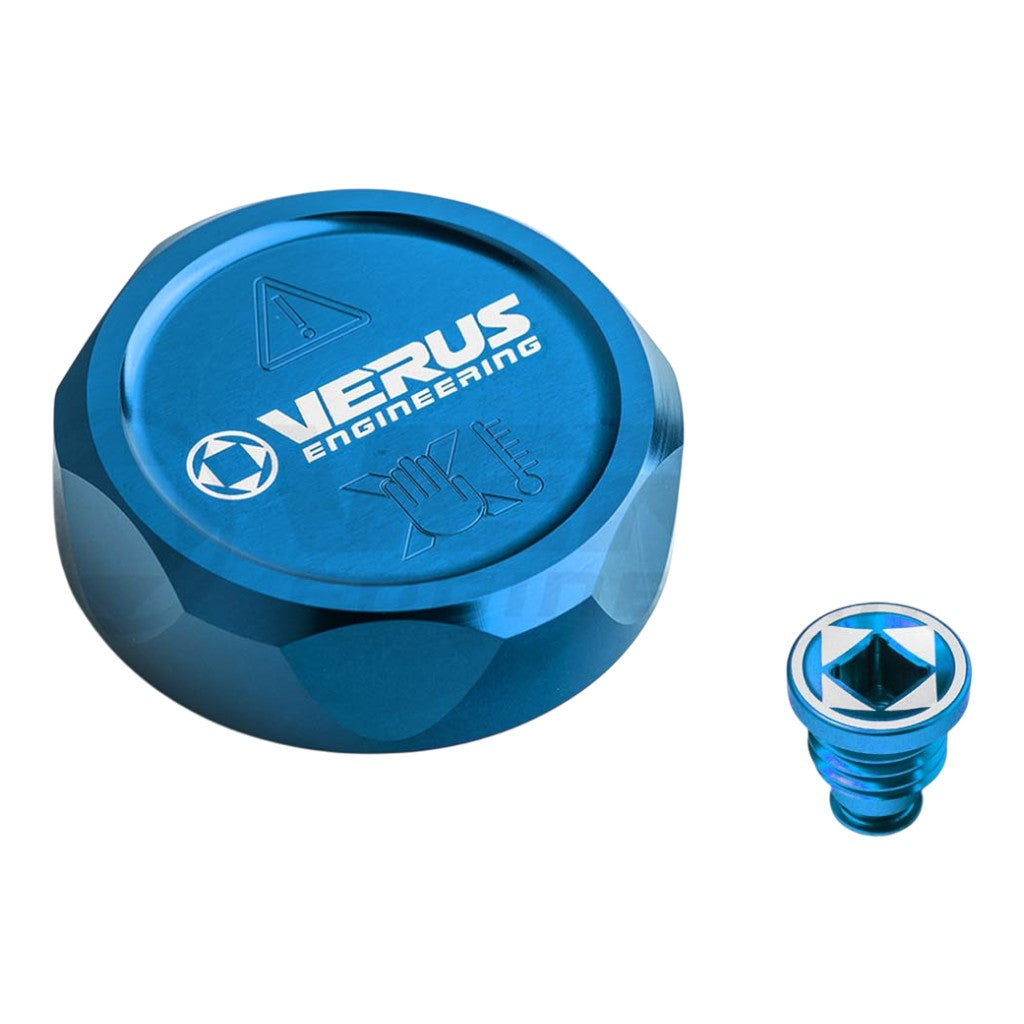 VERUS ENGINEERING A0689A-BLU Coolant Cap with Coolant Bleed Screw, Blue for TOYOTA GR Corolla Photo-0 