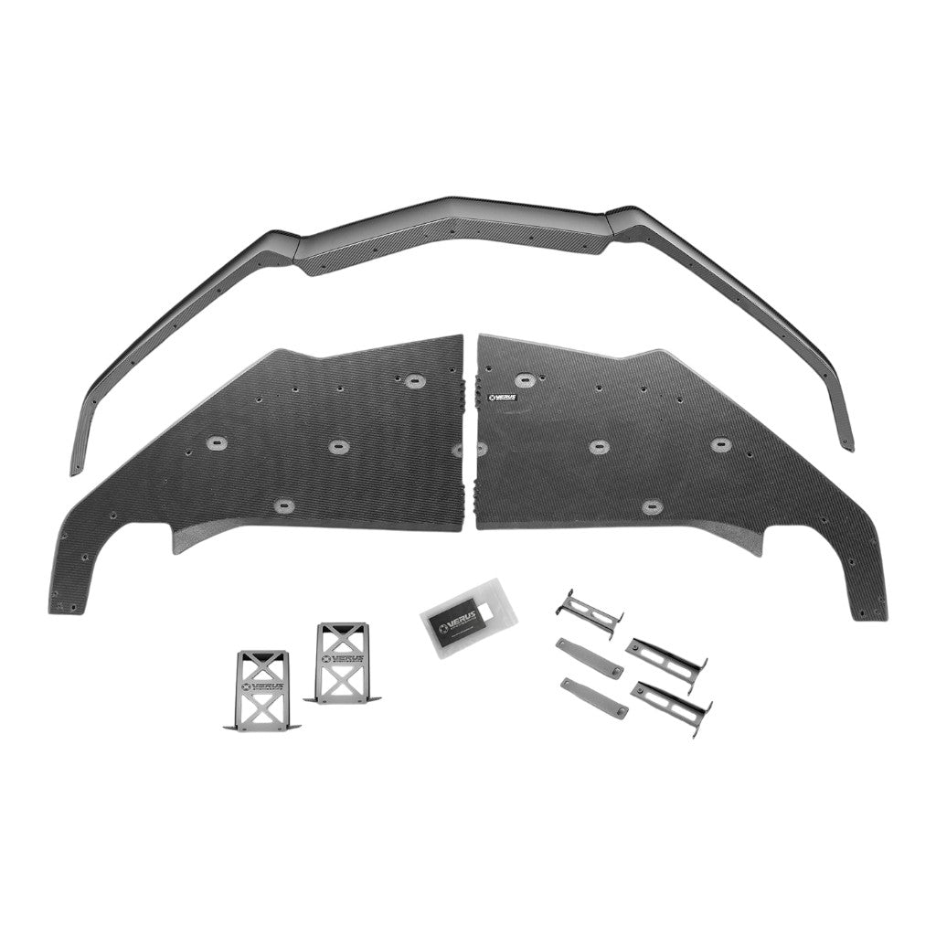 VERUS ENGINEERING A0698A-CRB Front Splitter Kit WF Spec (Carbon) for CHEVROLET Corvette (C8) Photo-0 