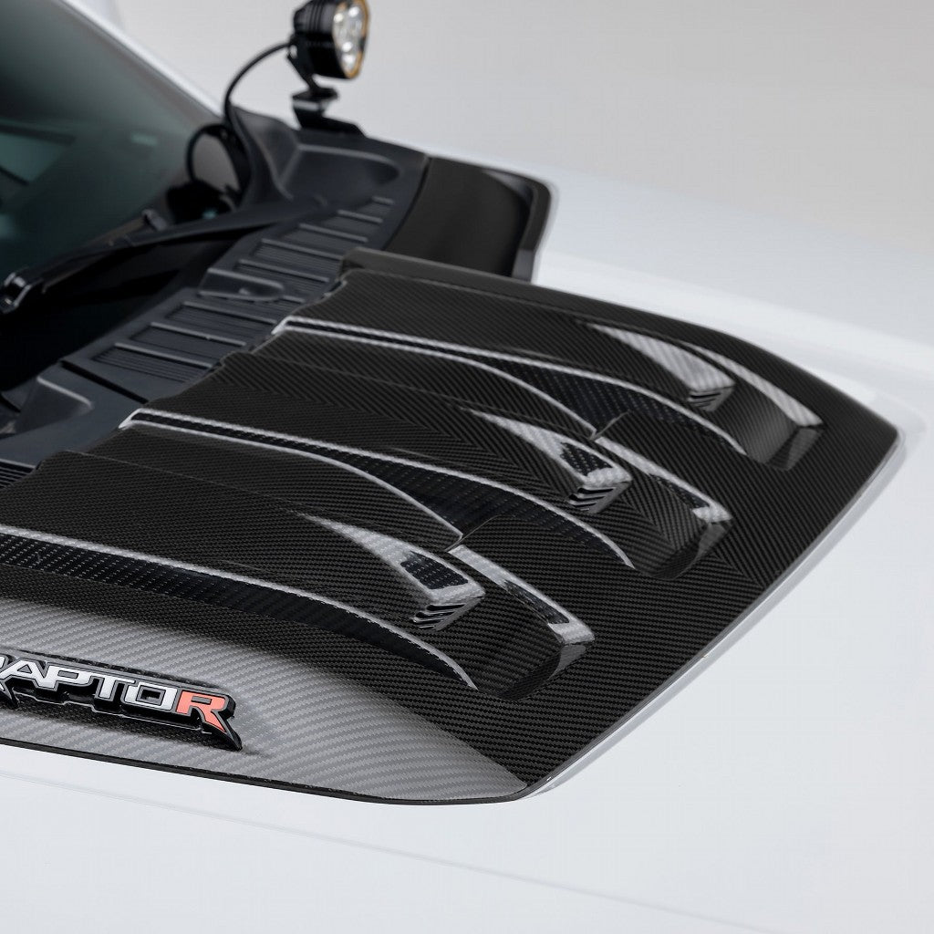 VORSTEINER FRT1026 Hood Trim Scoop (Satin Carbon) for FORD F-150 Raptor R 2023- Photo-4 