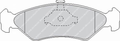 FERODO FCP1082H Front Brake Pads DS2500 for FORD Fiesta (Mk3 / Mk4) Photo-0 