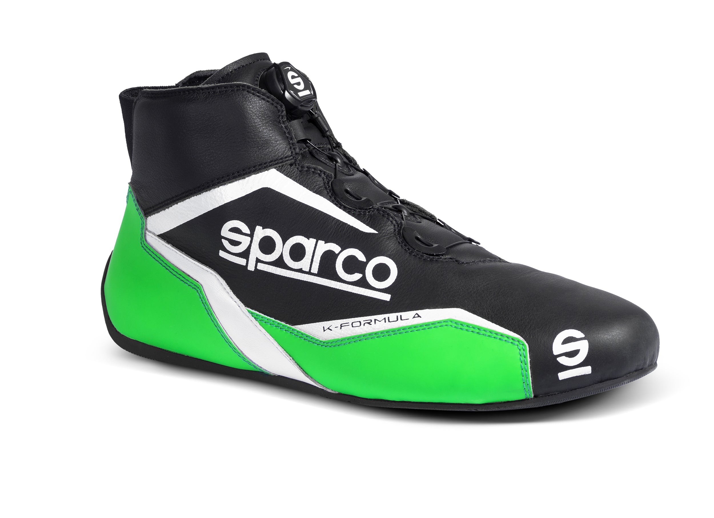 SPARCO 00129837NRVF K-FORMULA Karting shoes, CIK, black/green, size 37 Photo-0 