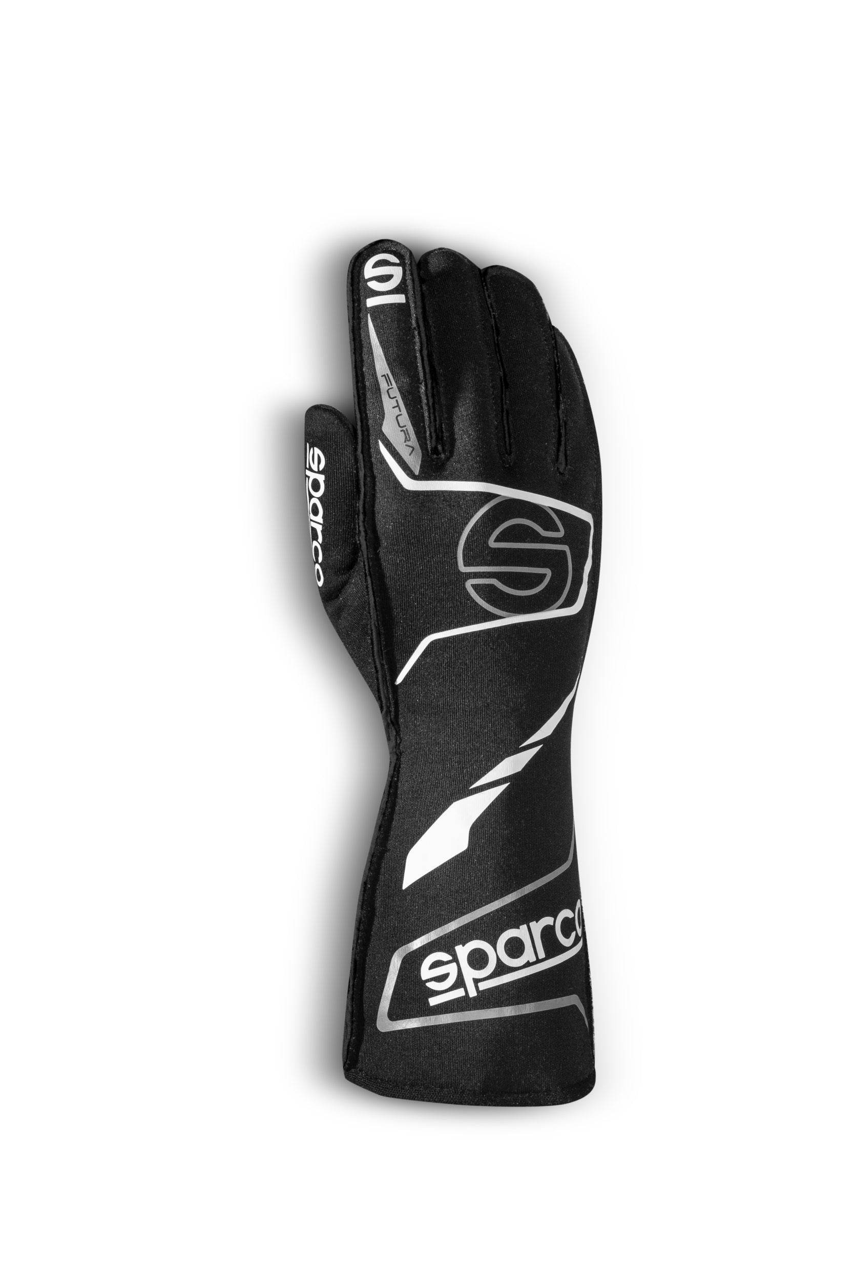 SPARCO 00136508NRBI FUTURA Racing gloves, FIA 8856-2018, black/white, size 8 Photo-0 