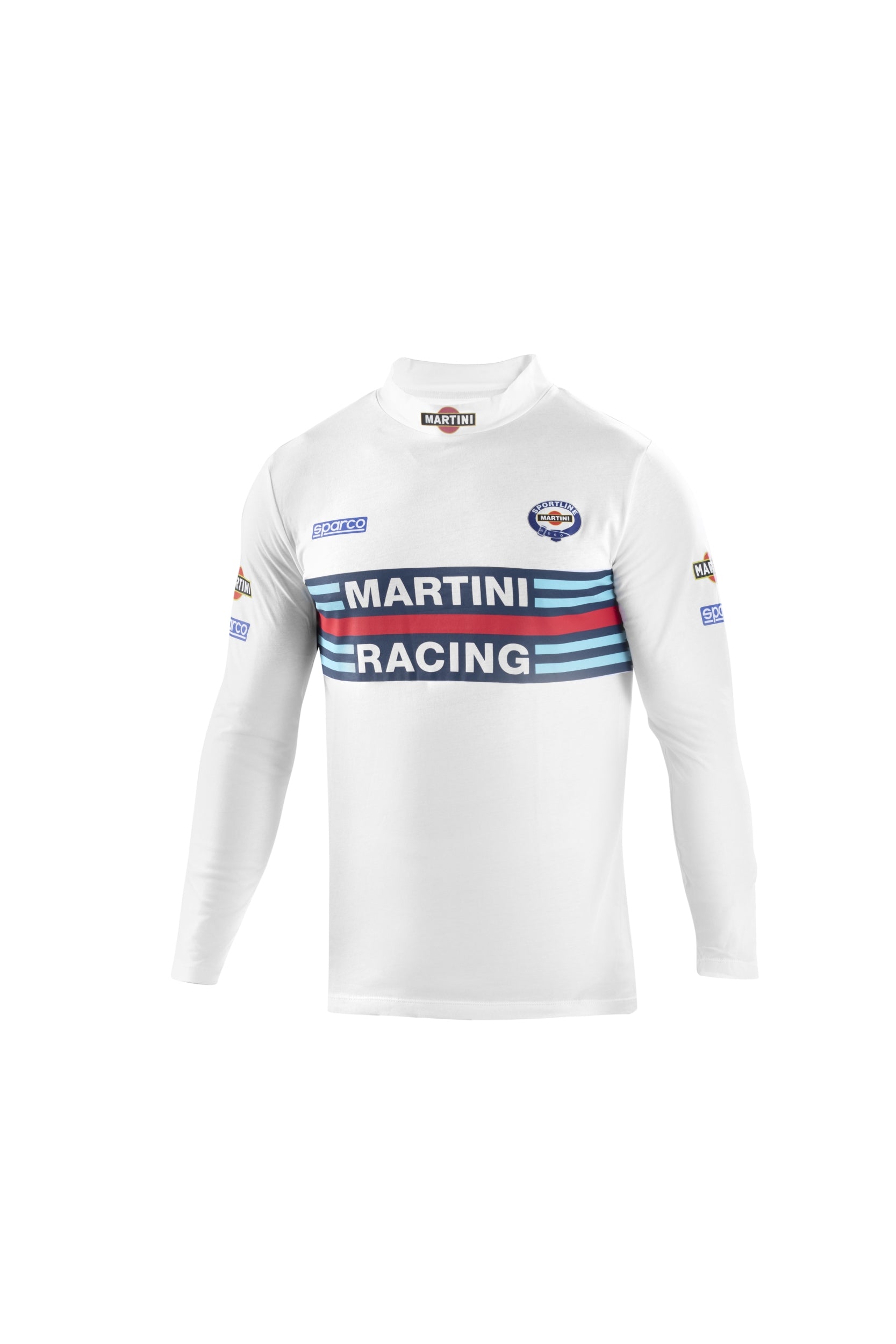SPARCO 002206MRBI5XXL Long sleeves T-shirt MARTINI RACING, high collar, white, size XXL Photo-0 