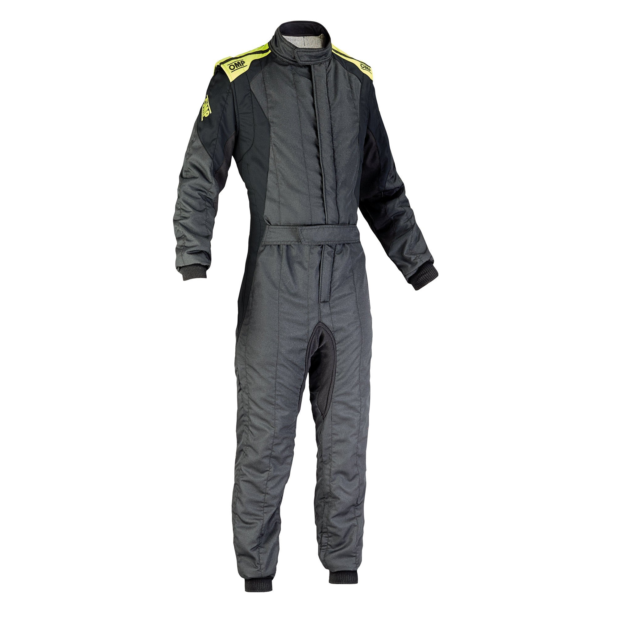 OMP IA0-1854-B01-184-42 FIRST EVO Racing suit, FIA, anthracite/yellow, size 42 Photo-0 
