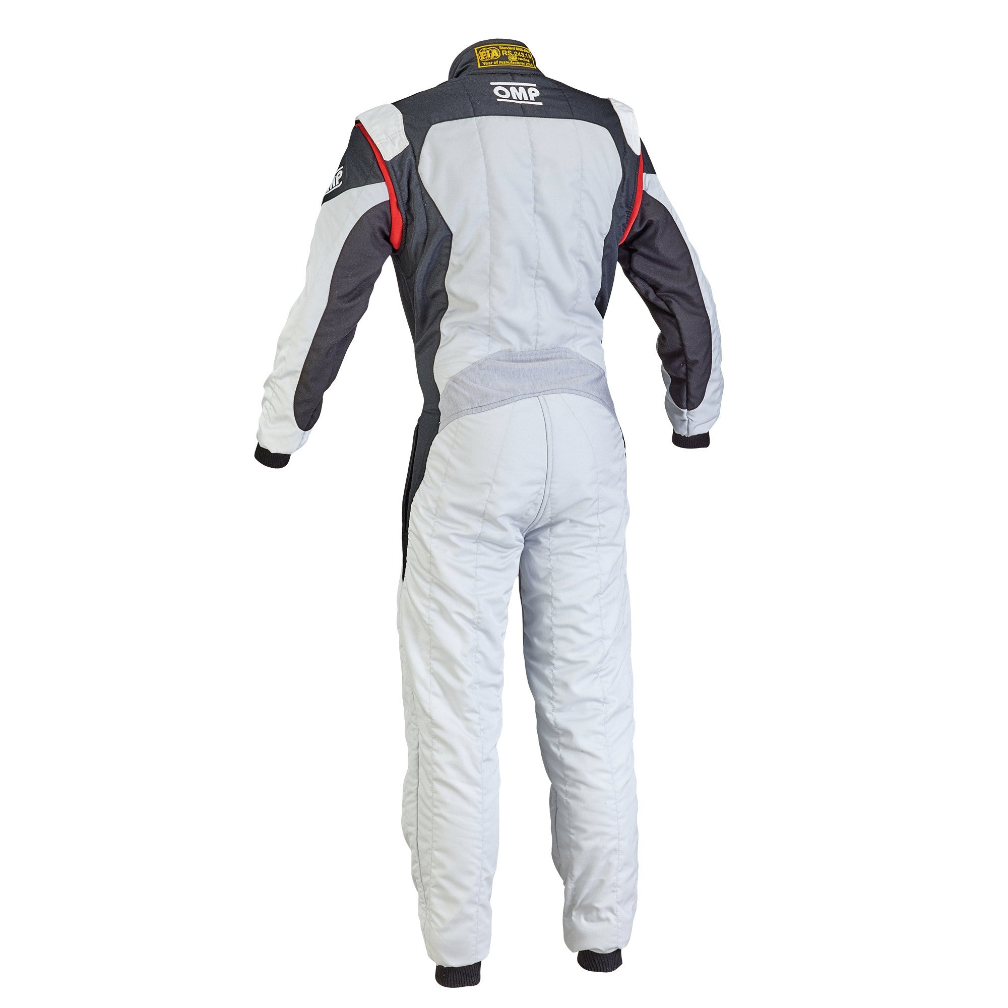 OMP IA0-1854-B01-089-42 FIRST EVO Racing suit, FIA, silver/black, size 42 Photo-1 