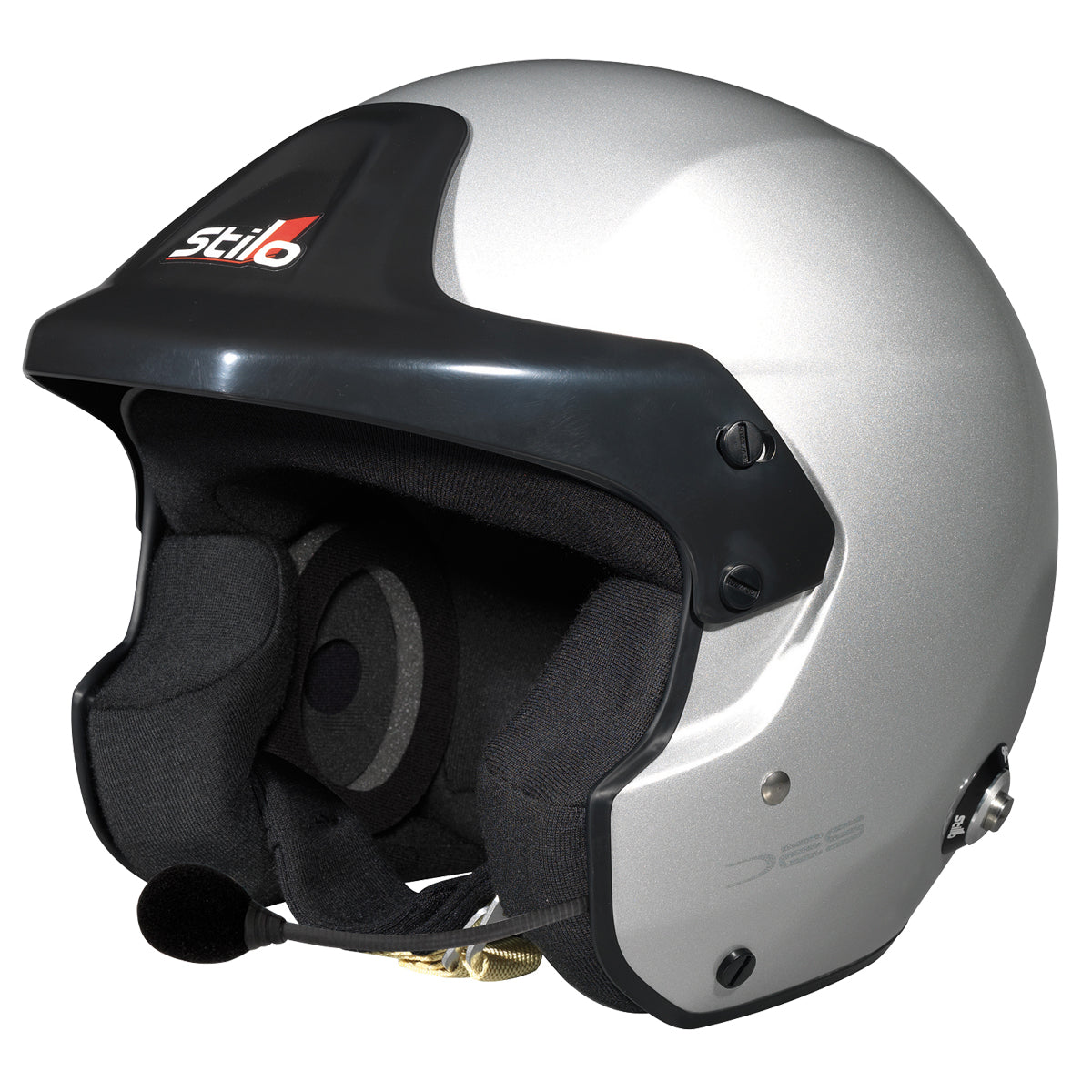 STILO AA0110DF2M61 Trophy DES RALLY Racing helmet, open face, intercom, FIA, silver, size 61 Photo-0 