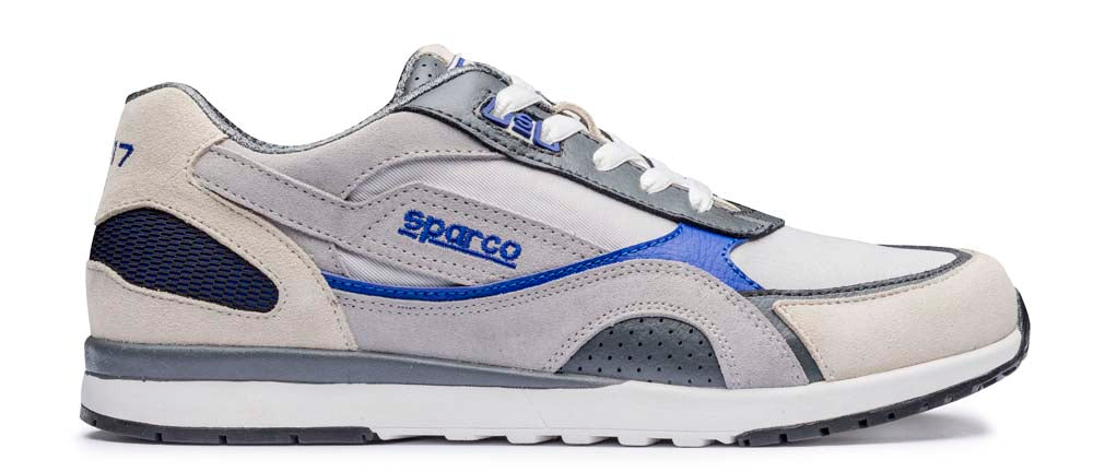 SPARCO 00126241SIAZ Shoes SH-17, leather/fabric, silver/blue, size 41 Photo-0 